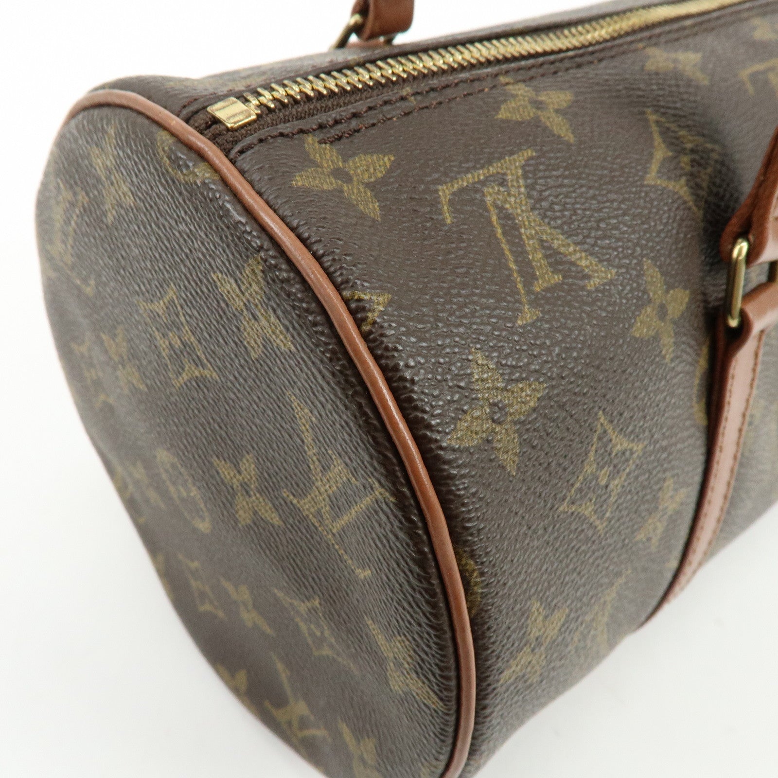 Louis Vuitton Monogram Papillon 30 Hand Bag Old Style Brown M51365