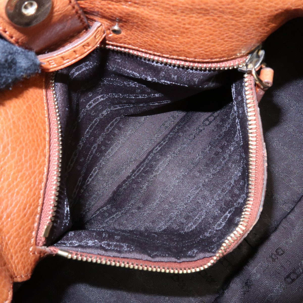 CELINE Macadam Leather Shoulder Bag Boston Bag Brown