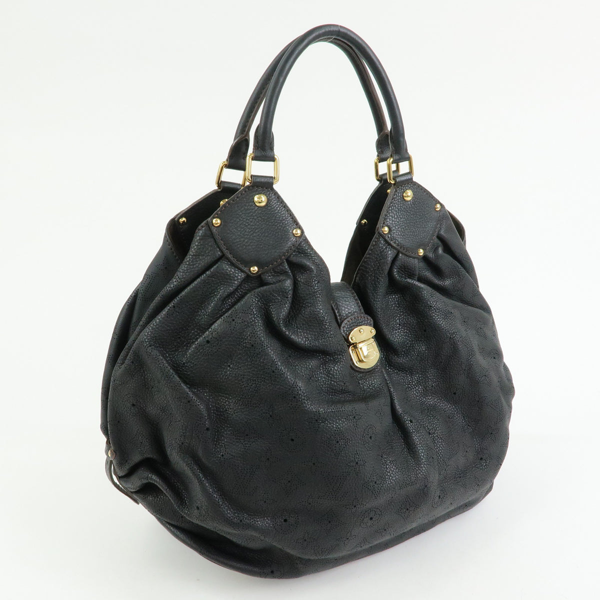 Louis Vuitton Monogram Mahina XL Leather Shoulder Hand Bag Noir M95547