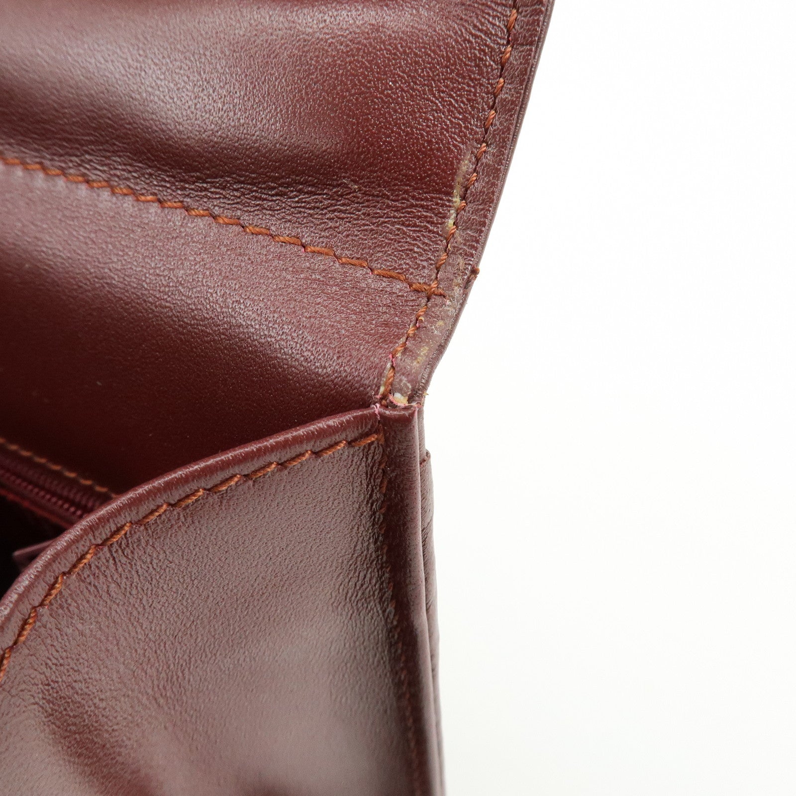 Cartier Must de Cartier Leather Clutch Bag Bordeaux
