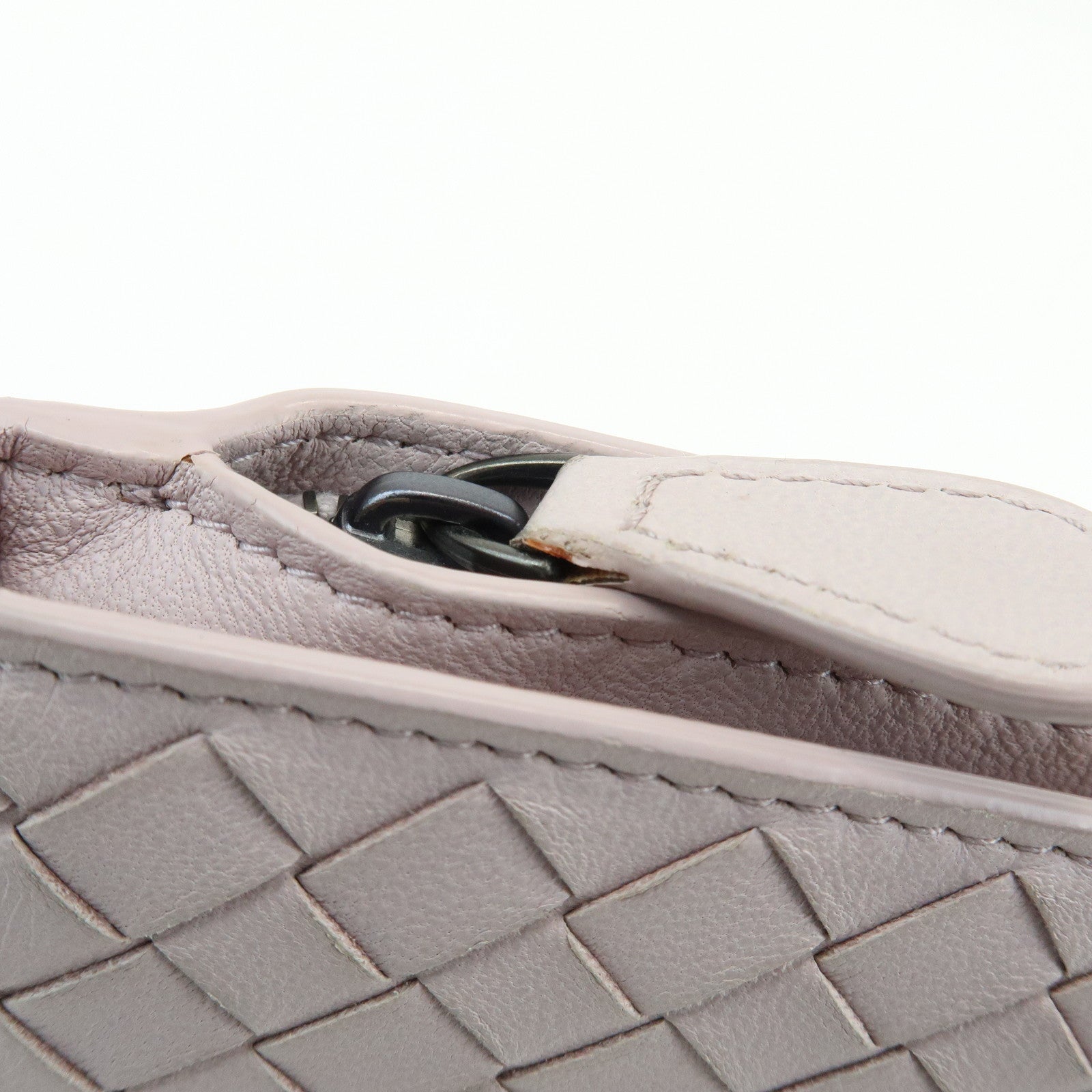 BOTTEGA VENETA Intrecciato Leather Bi-fold Comact Wallet Lavender