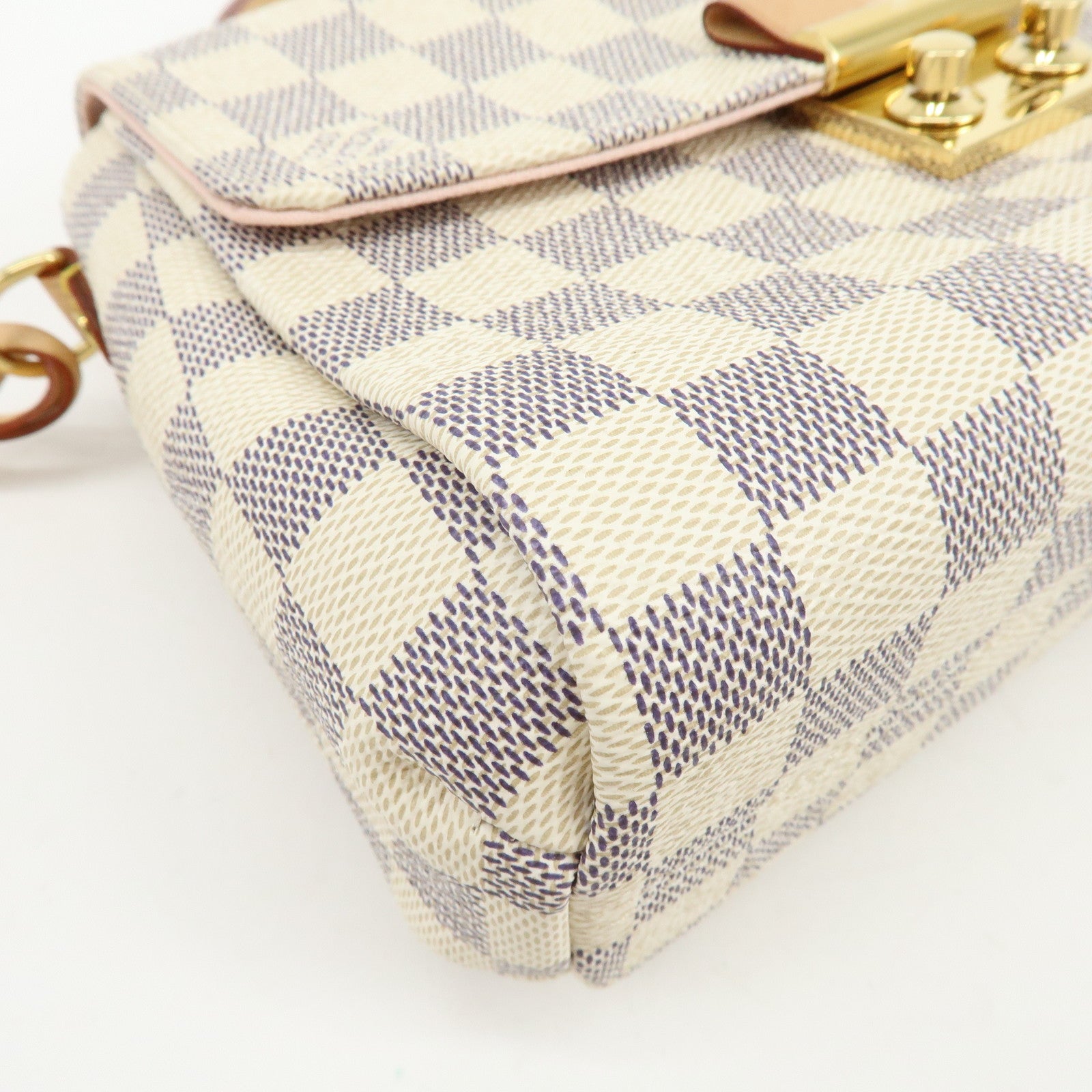 Louis Vuitton Damier Azur Croisette Canvas Leather 2Way Bag N41581