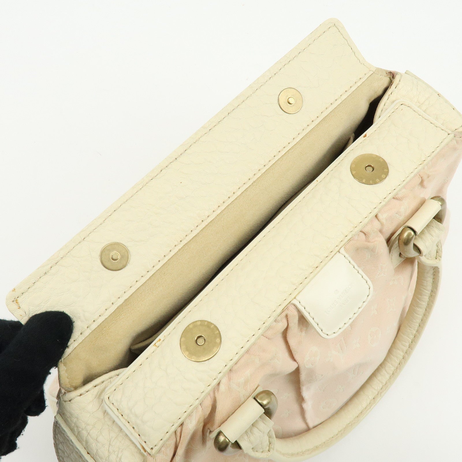 Louis Vuitton Monogram Mini Lin Trapes PM Hand Bag Rose M40062