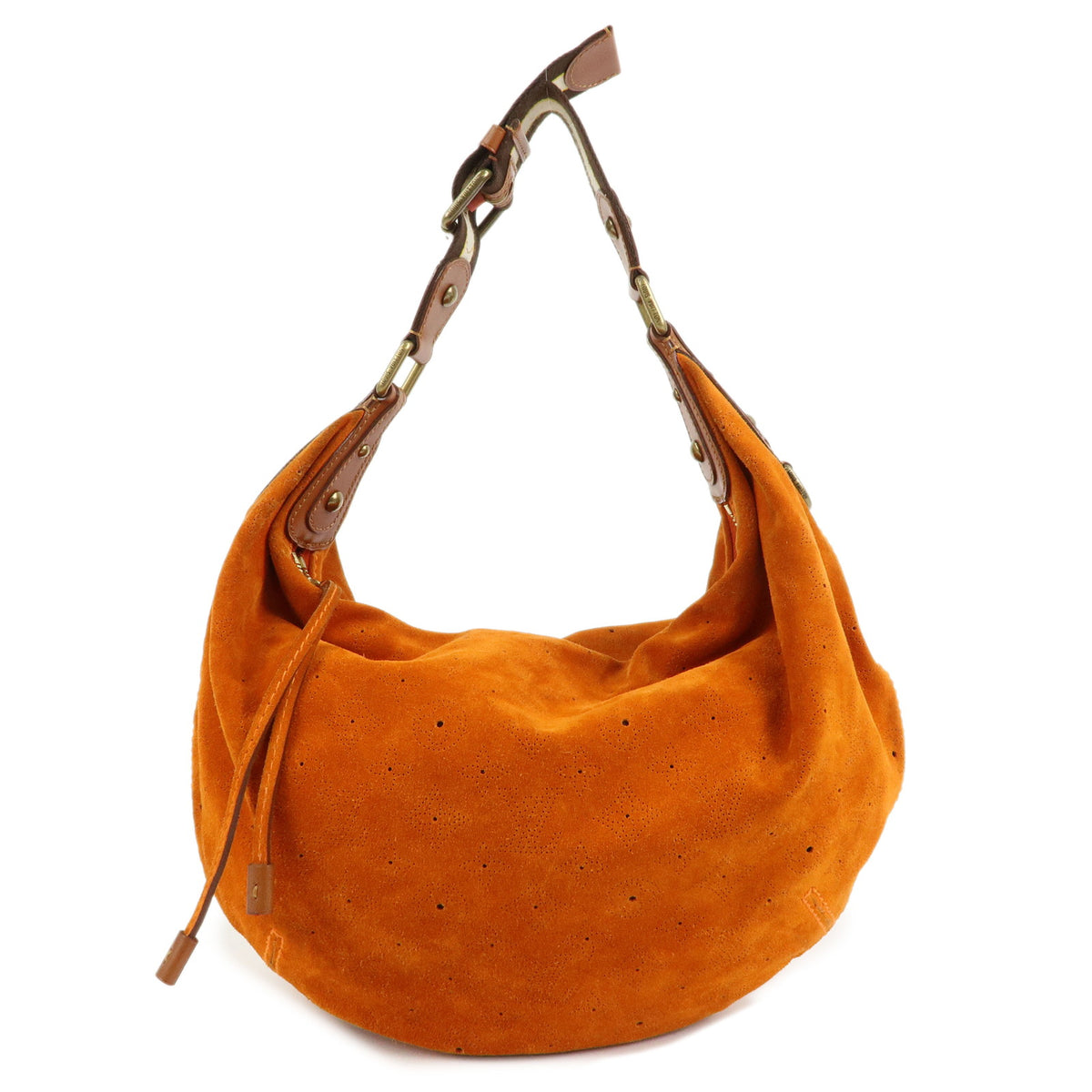 Louis Vuitton Monogram Onata GM Suede Shoulder Bag Orange M95119