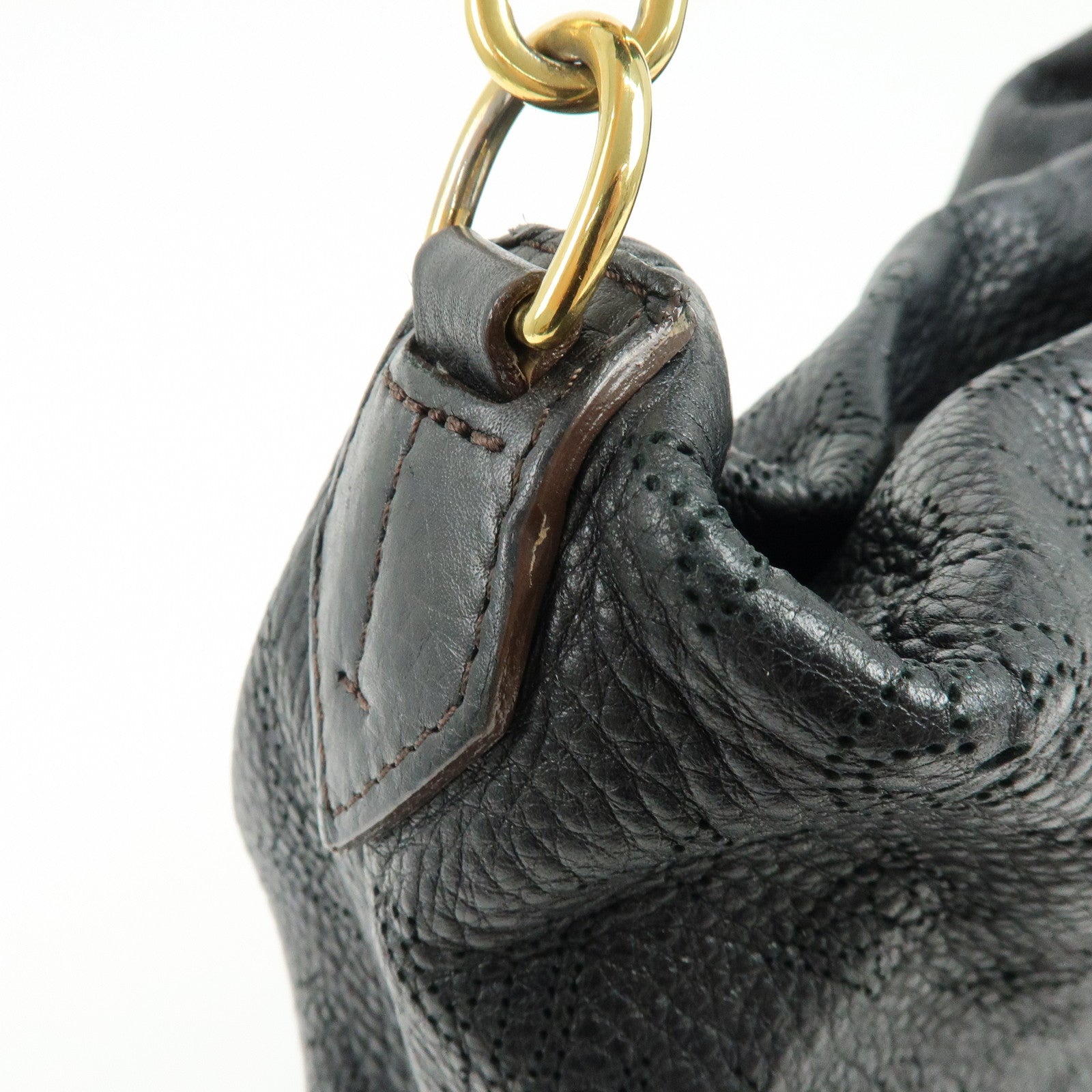 Louis Vuitton Monogram Mahina Selene MM 2Way Hand Bag Noir M93987