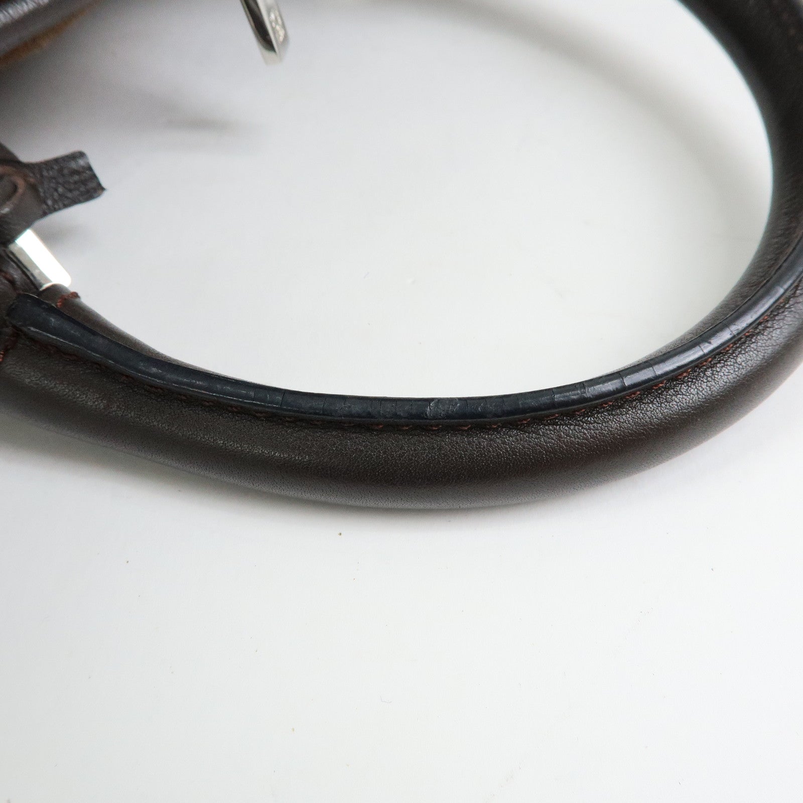 LOEWE Anagram Amazona 28 Suede Leather Hand Bag Boston Bag Brown
