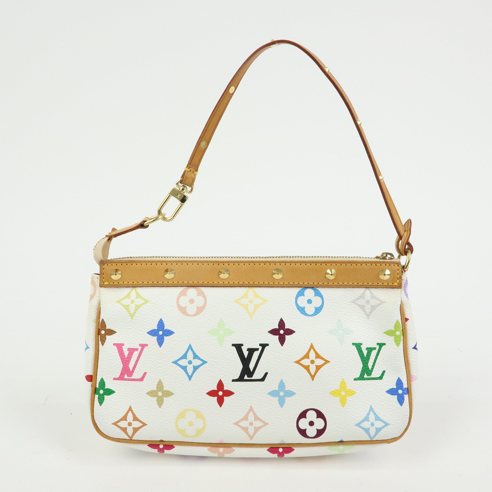 Louis Vuitton Monogram Multicolor Pochette Accessoires Blanc M92649