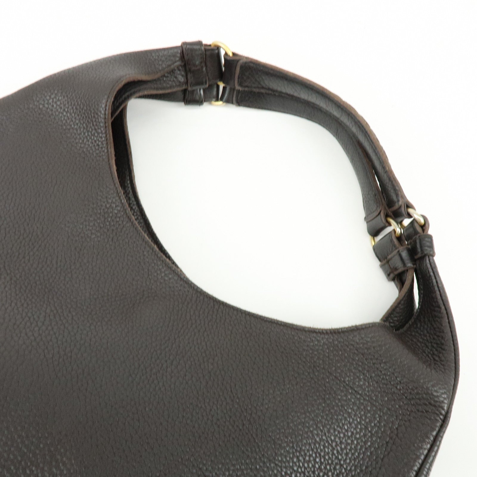 BOTTEGA VENETA Intrecciato Campana Large Leather Shoulder Bag Brown