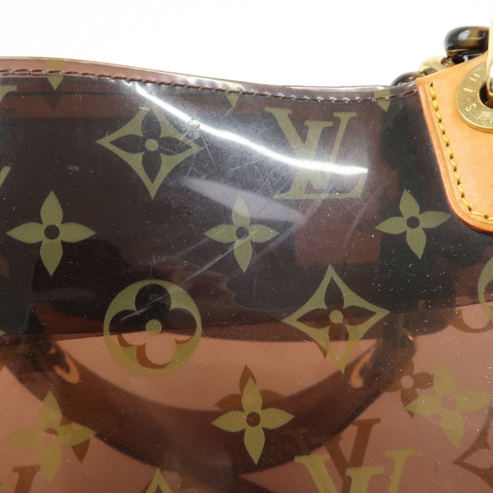 Louis Vuitton Monogram Cabas Ambre PM Tote Bag Clear Brown M92502
