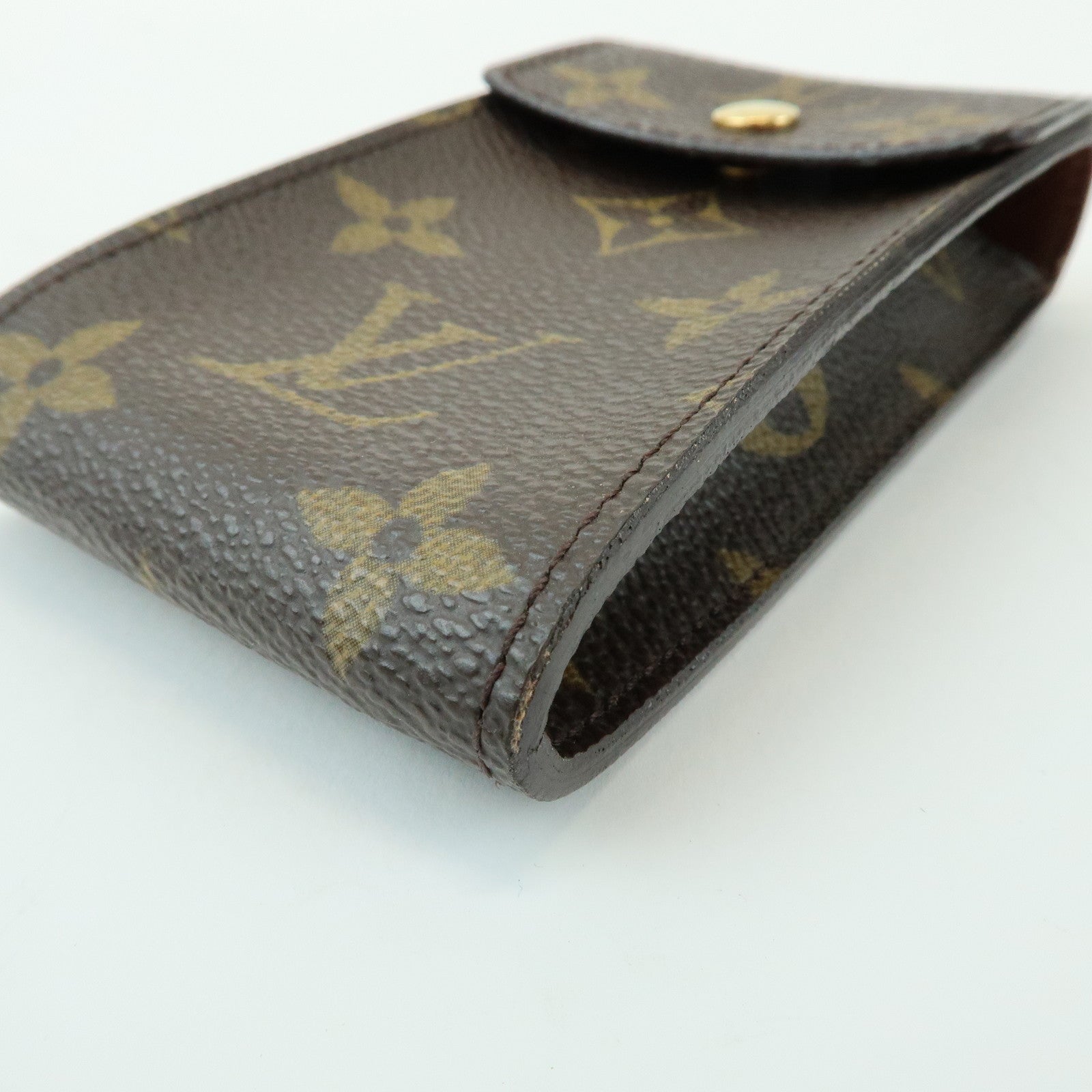 Louis Vuitton Monogram Canvas Porte Cles Badge Key Case Brown