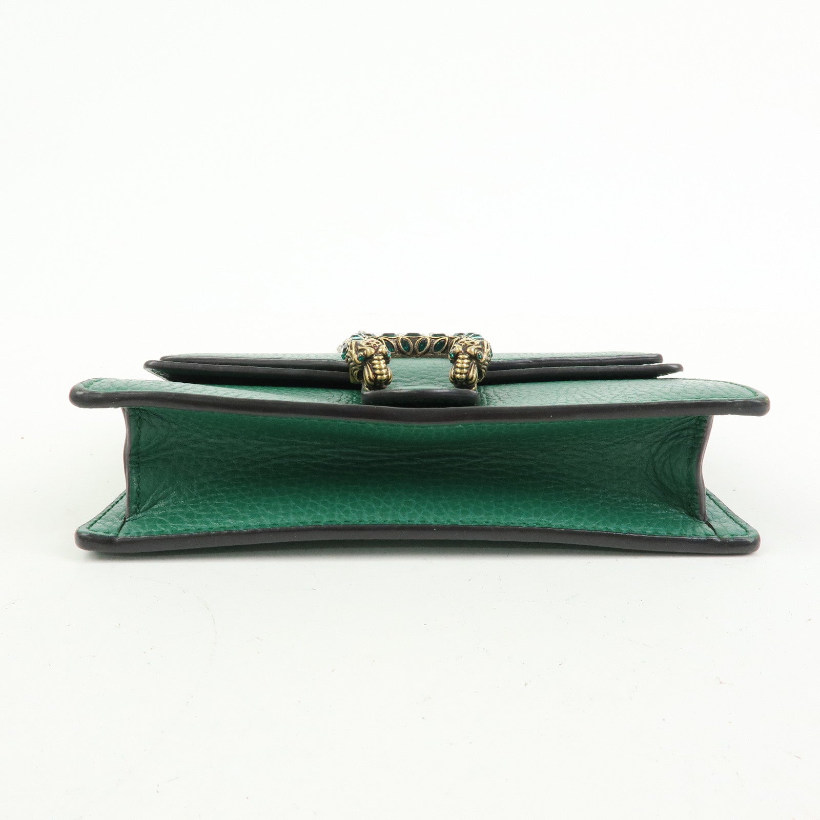 GUCCI Dionysus Super Mini Bag Leather Chain Shoulder Bag Green 476432