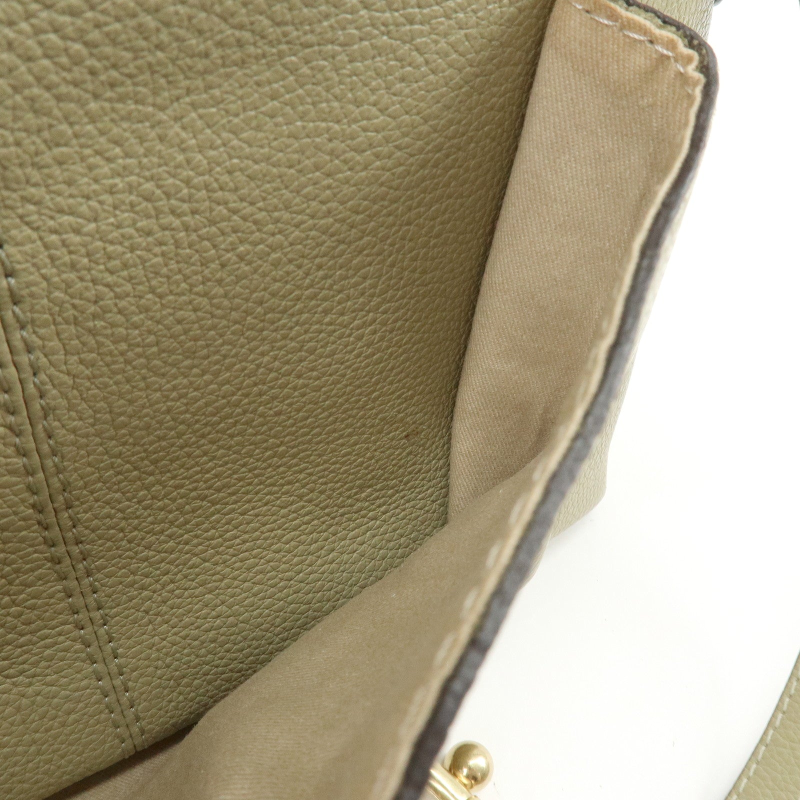 Chloe See by Chloe Joan Leather Suede 2Way Hand Bag Shoulder Bag Beige