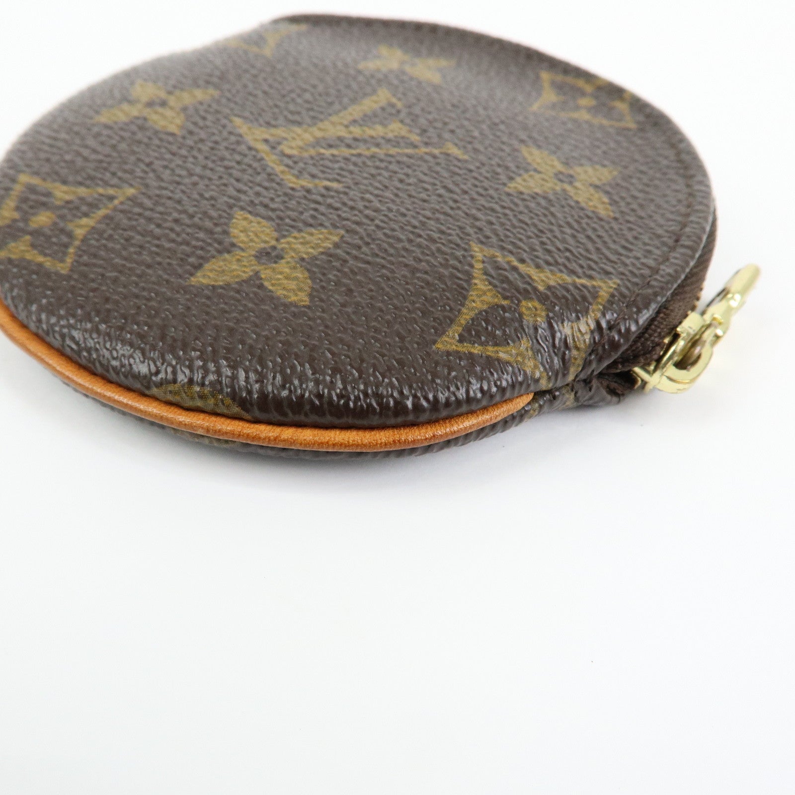Louis Vuitton Monogram Porte Monnaie Rond Coin Case Brown M61926