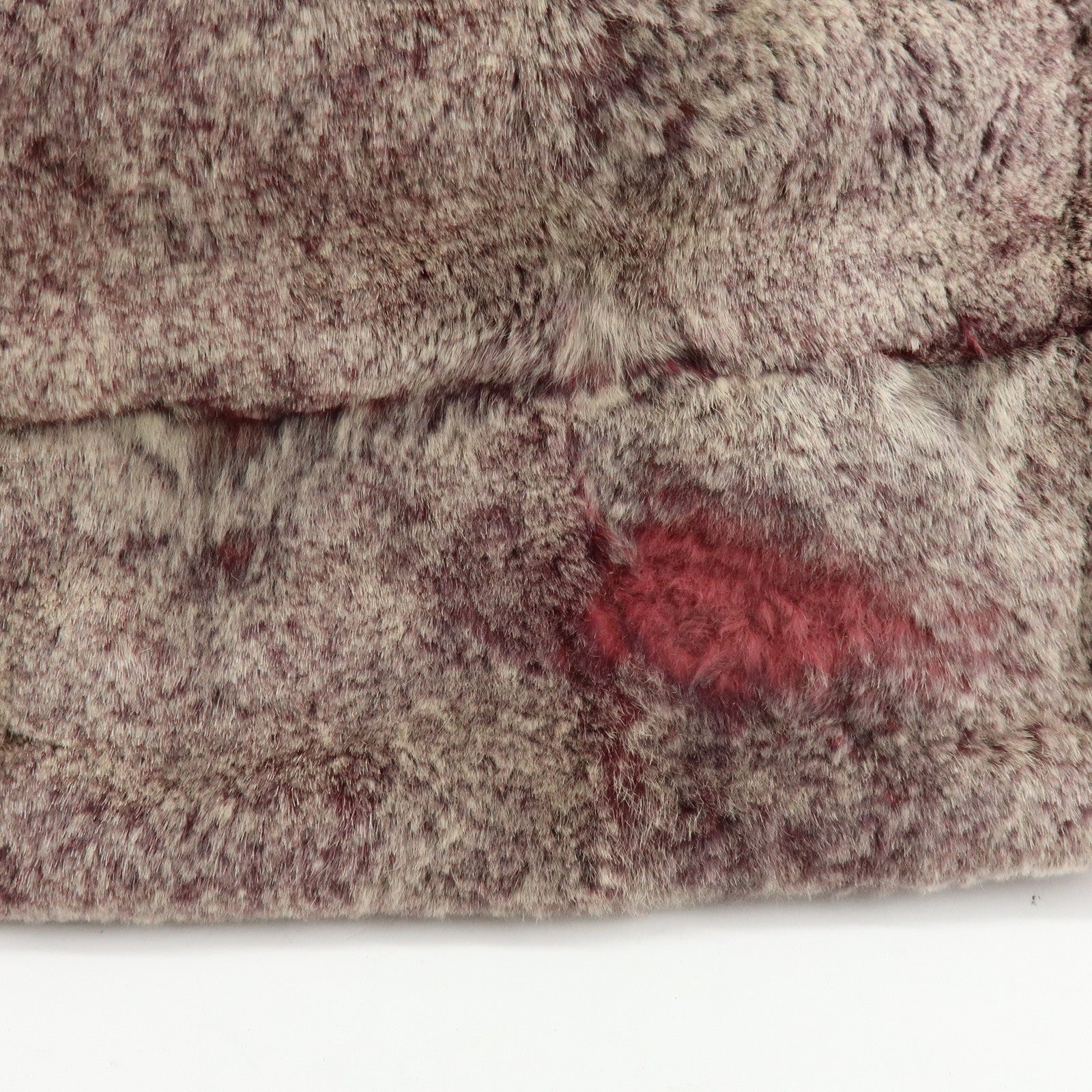 CHANEL COCO Mark Fur Suede Hand Bag Tote Bag Bordeaux Beige