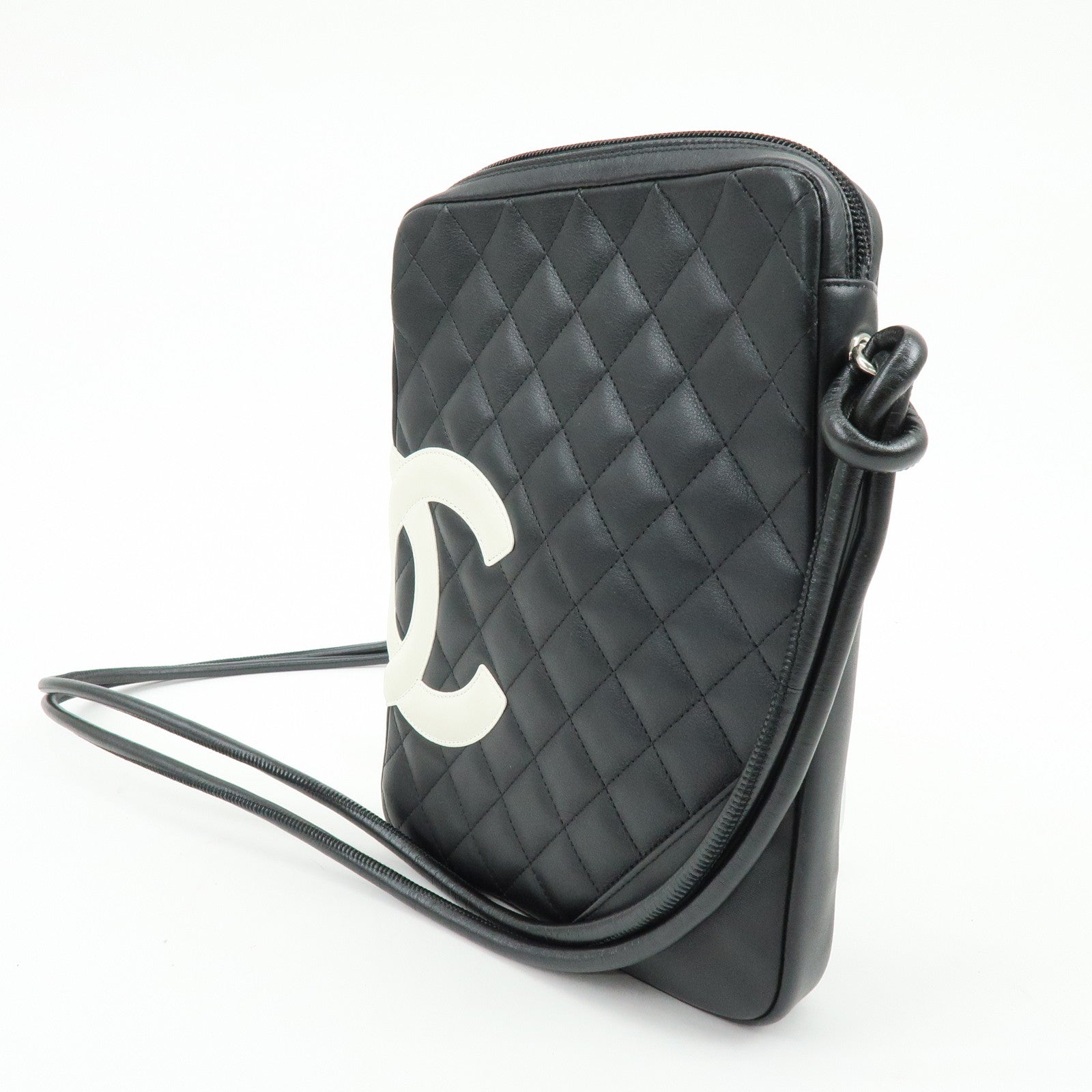 CHANEL Cambon Line Lambskin Medium Pochette Shoulder Bag A25178