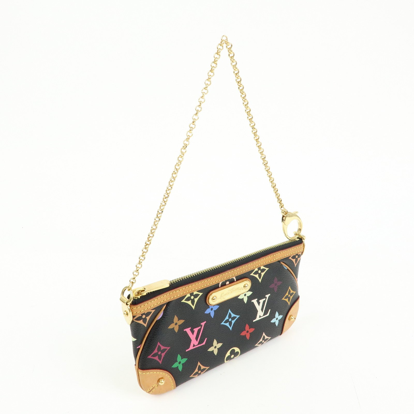 Louis Vuitton Monogram Multicolor Pochette Milla MM Pouch Noir M60097