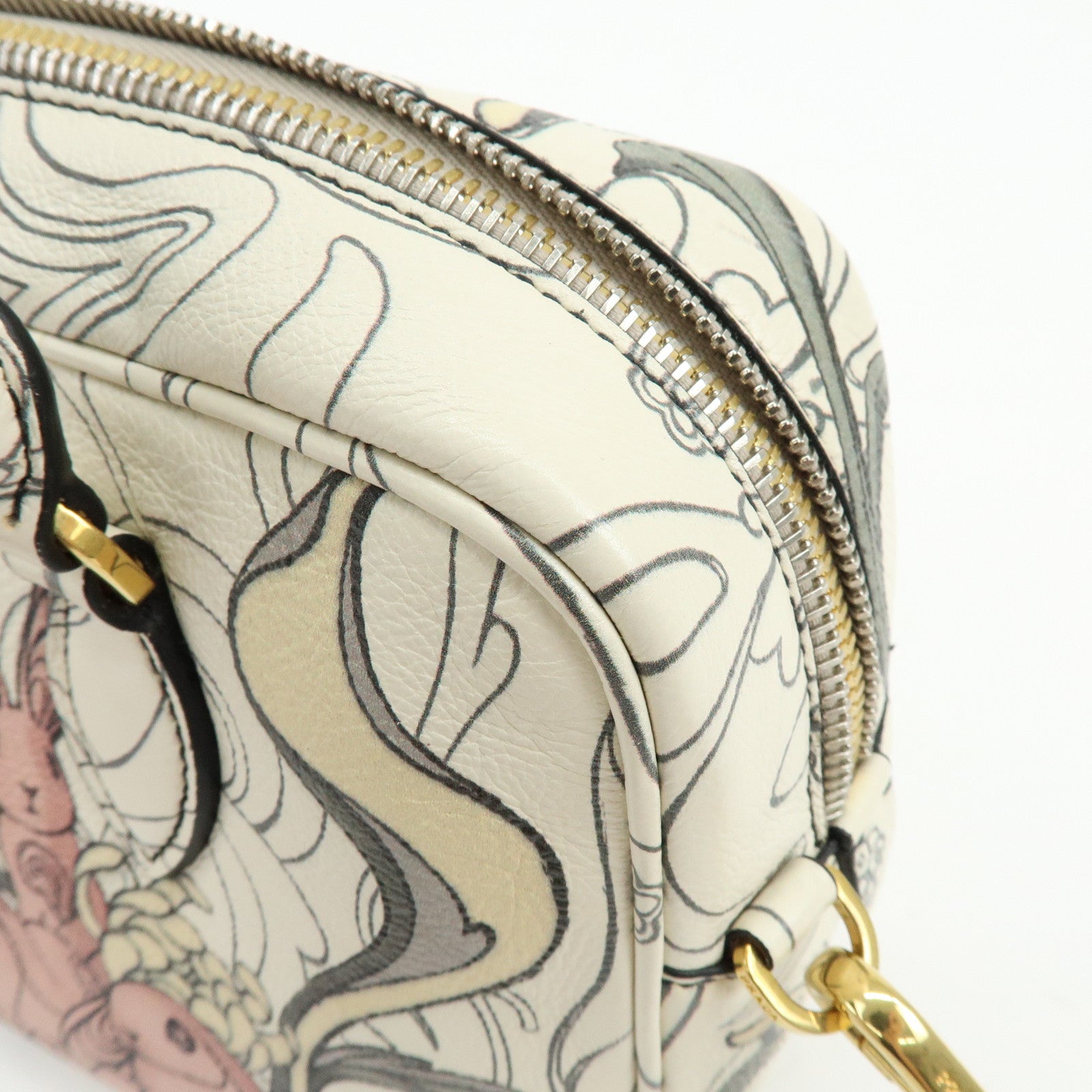 PRADA x James Jean Triangle Logo Calf Skin 2Way Shoulder Bag 1BB113