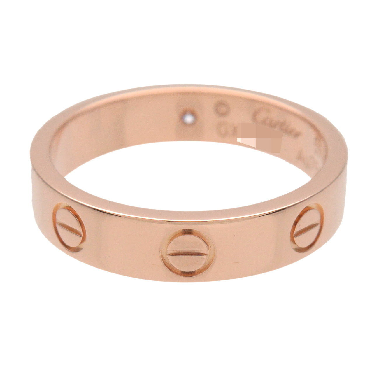 Cartier Mini Love 1P Diamond Ring K18 750PG #51 US5.5 EU51 HK12
