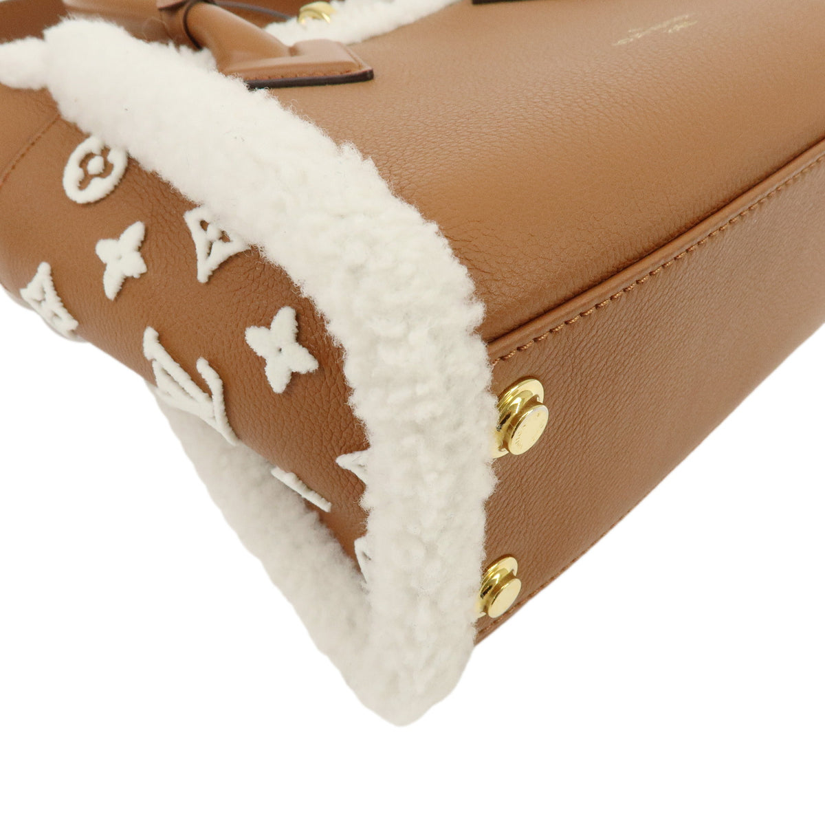 Louis Vuitton Monogram Tuffetage OnMySide PM Shearling 2Way Bag M58918
