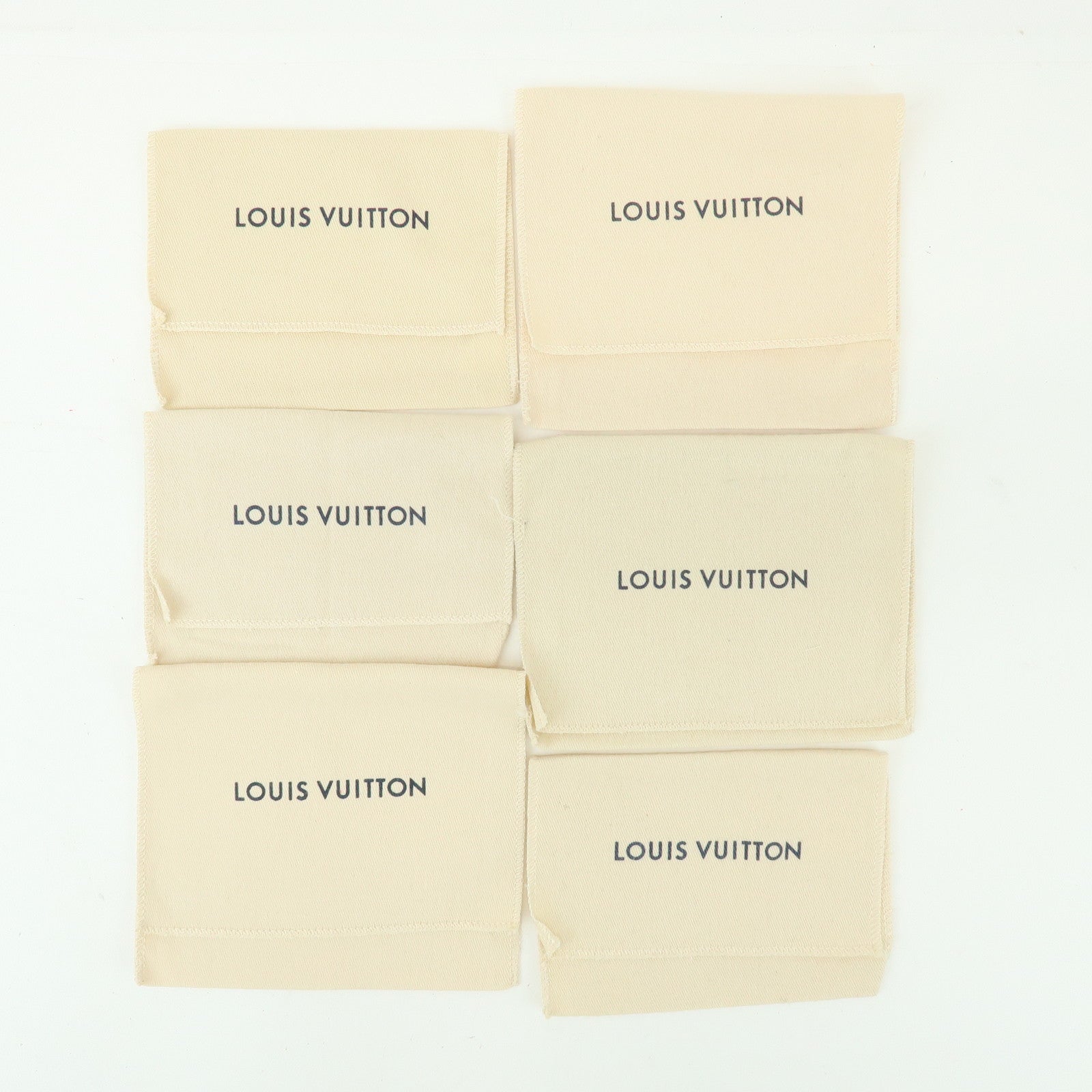 Loiuis Vuitton Set Of 30 Dust Bag Flap Style Beige for small items