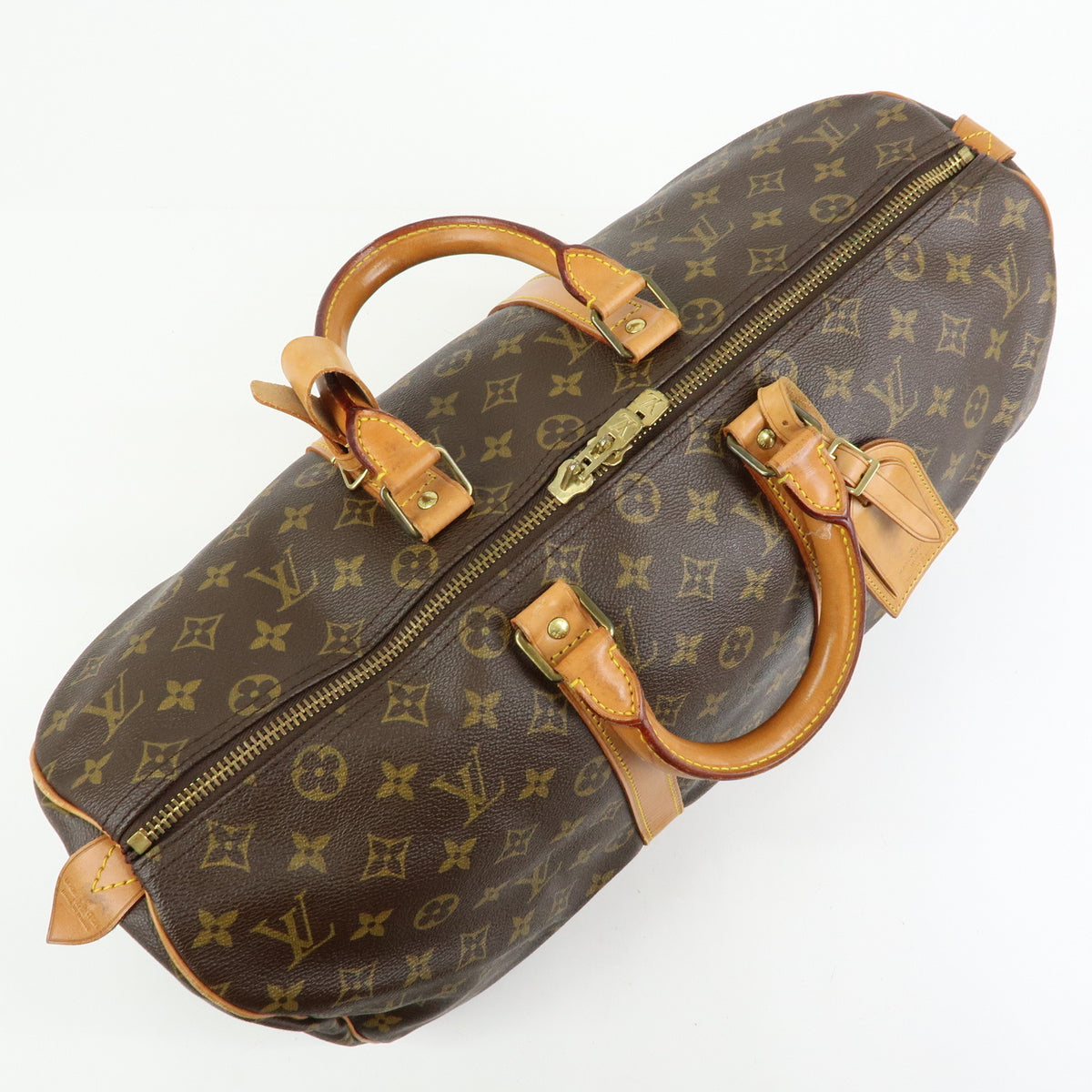 Louis Vuitton Monogram Keep All 45 Boston Bag Brown M41428