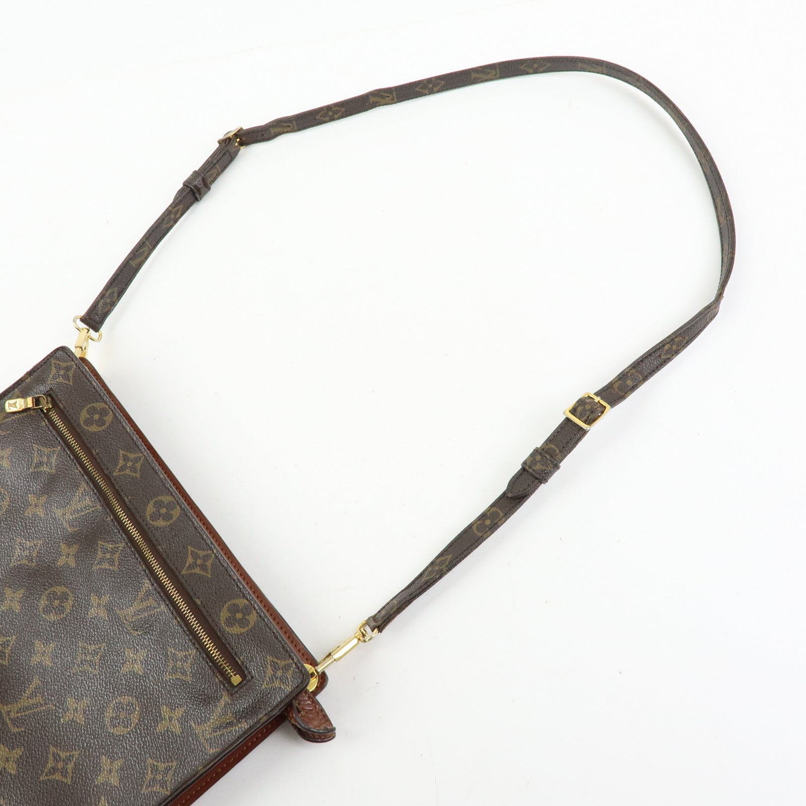 Louis Vuitton Monogram Canvas Enghien Shoulder Bag Brown M51205