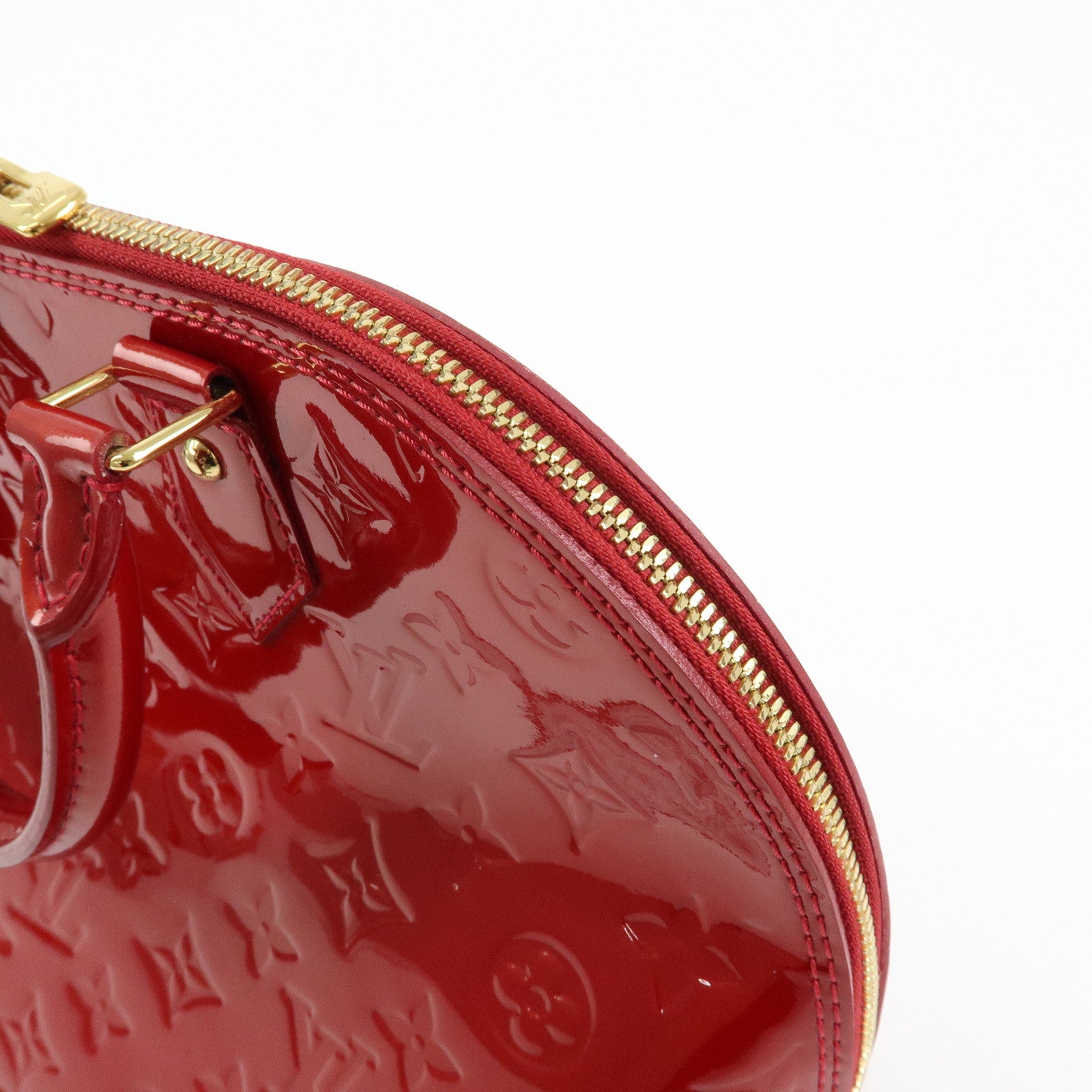 Louis Vuitton Monogram Vernis Alma PM Hand Bag Pomme d'Amour M90096