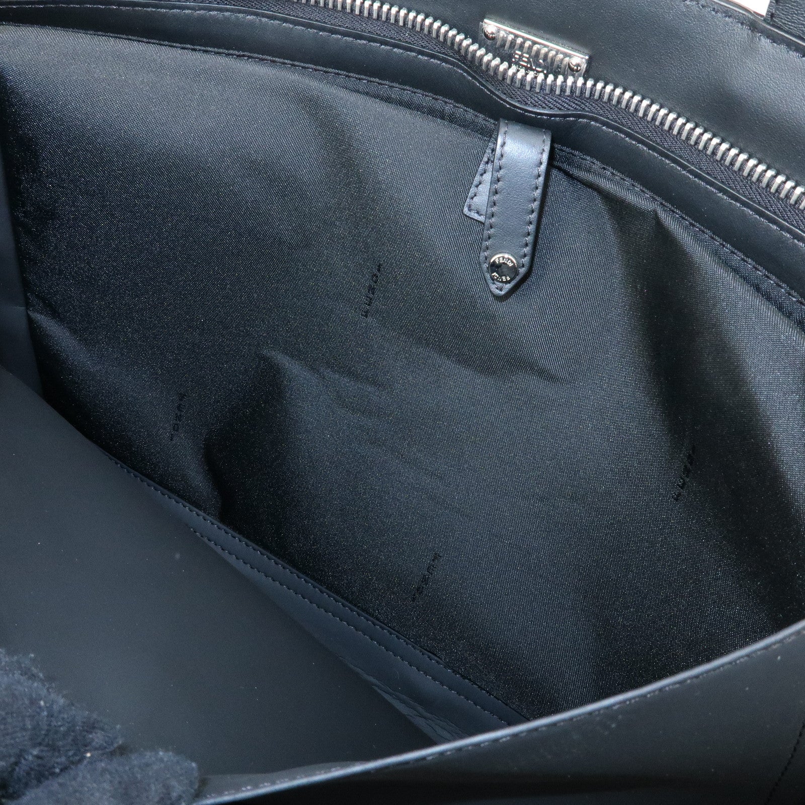 FENDI Pequin Peekaboo Iconic Medium Nylon 2Way Bag Hand Bag 7VA501