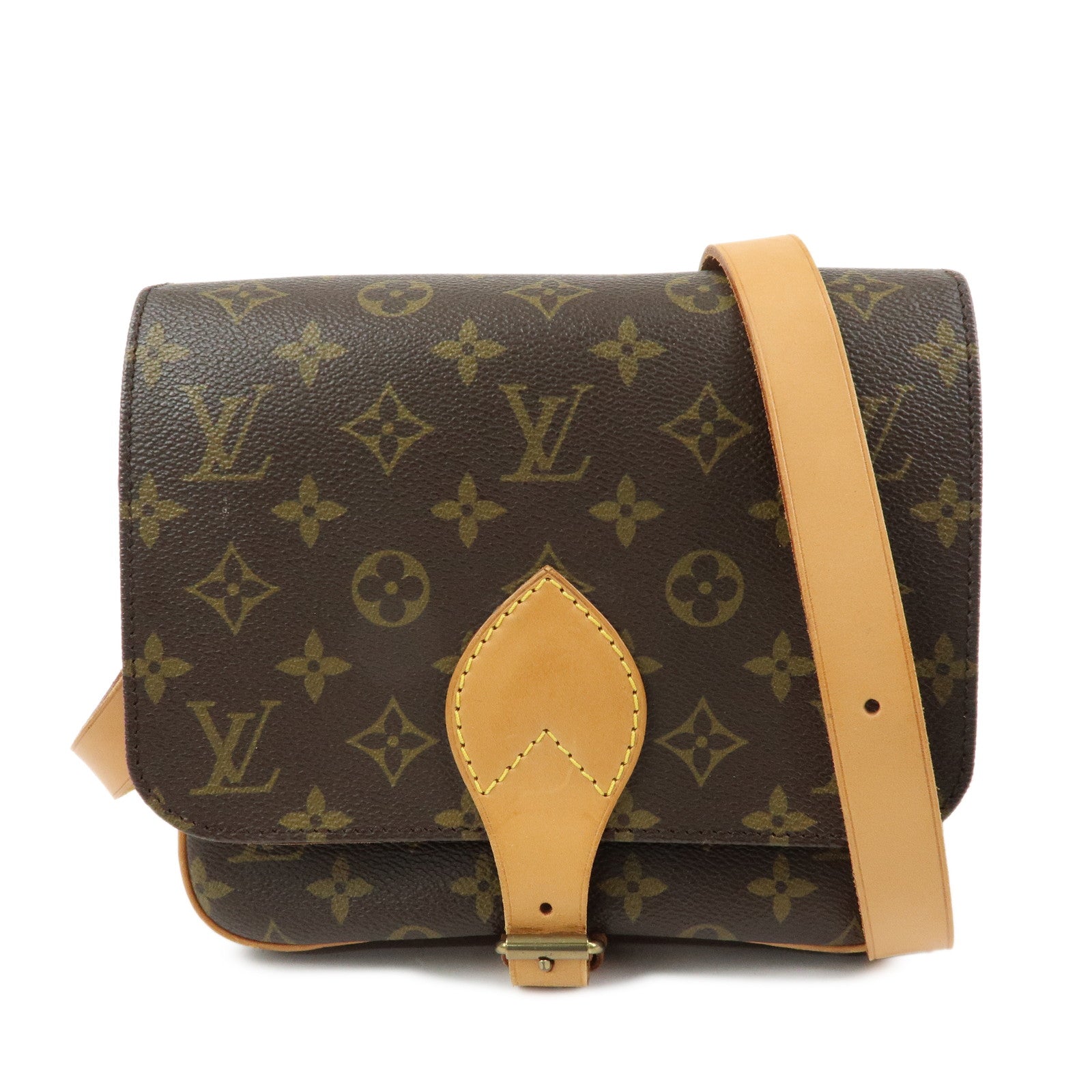 Louis Vuitton Monogram Cartouchiere MM  Shoulder Bag Brown M51253