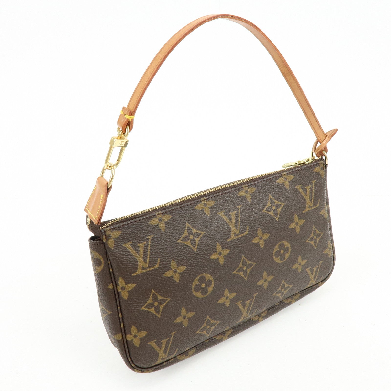 Louis Vuitton Monogram Pochette Accessoires Pouch Hand Bag Brown M51980