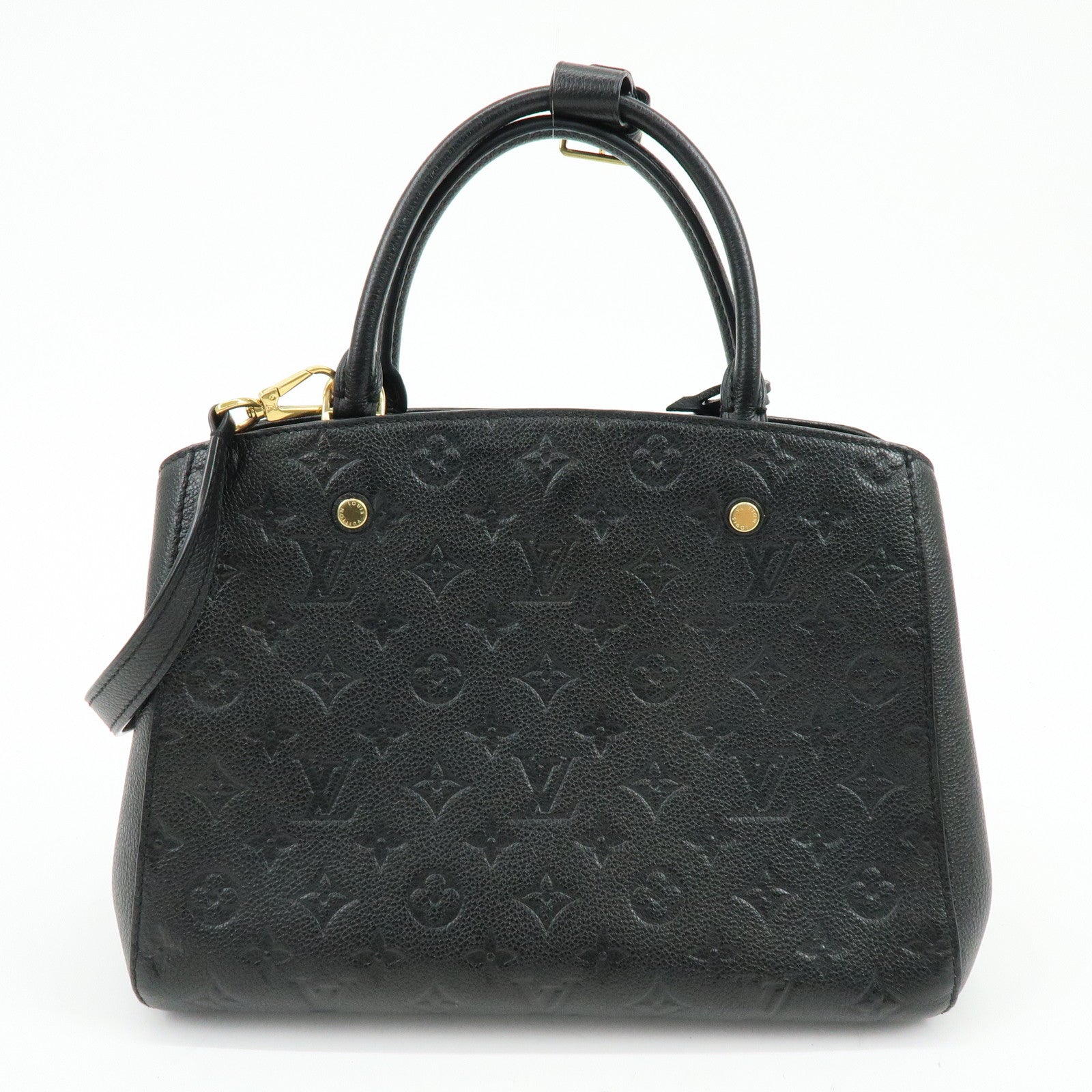 Louis Vuitton Monogram Empreinte Montaigne MM 2Way Hand Bag Noir M41048