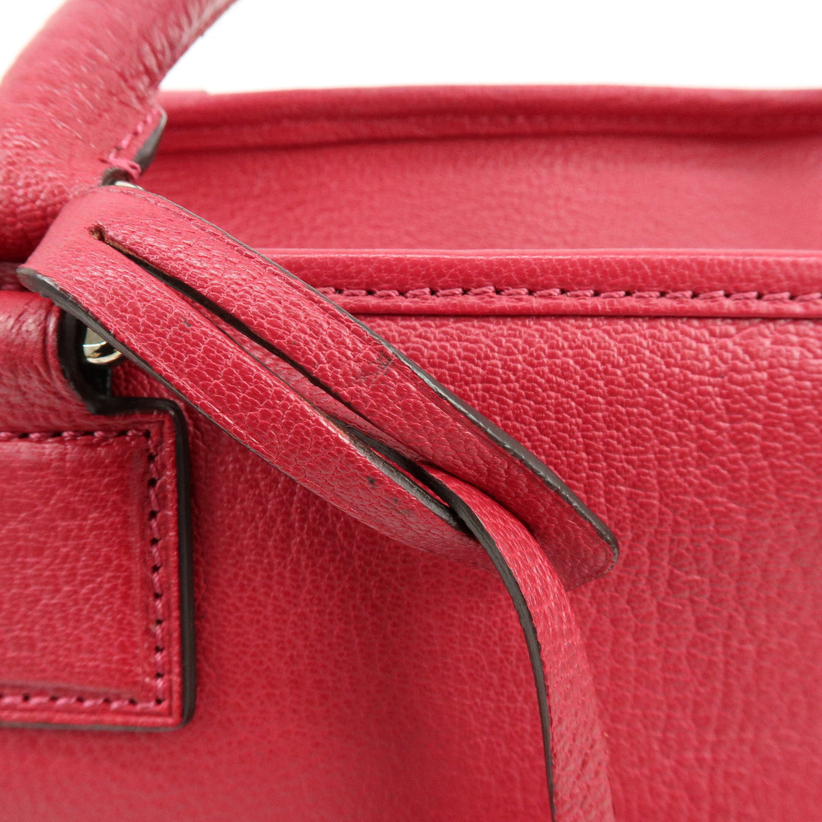 LOEWE Anagram Amazona 36 Hand Bag Boston Bag Wine Red