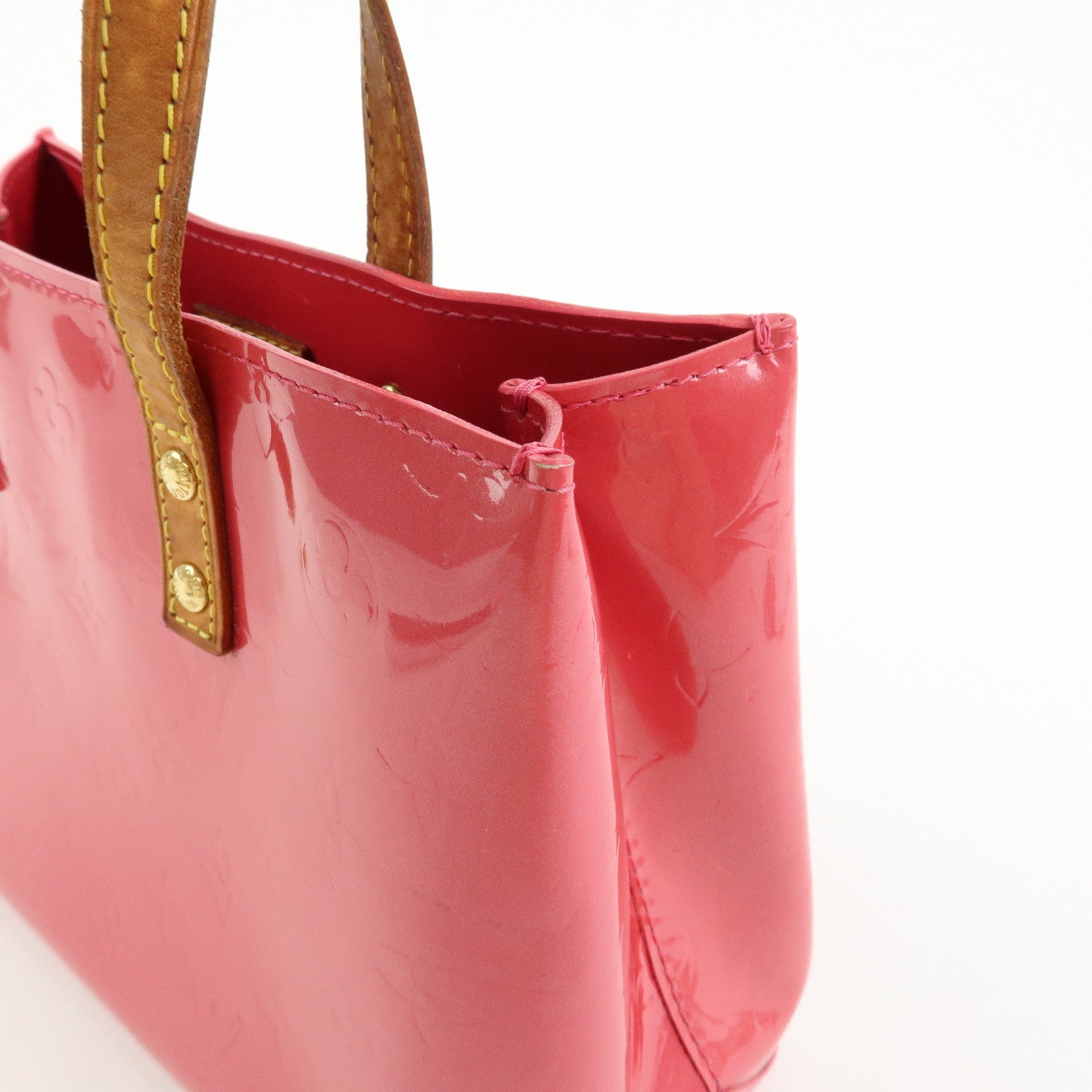 Louis Vuitton Monogram Vernis Reade PM Hand Bag Framboise M9132F