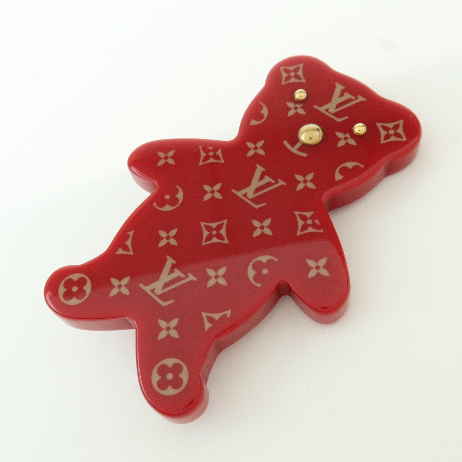 Louis Vuitton Monogram Plastic Broche Nunnours Teddy Bear M64939