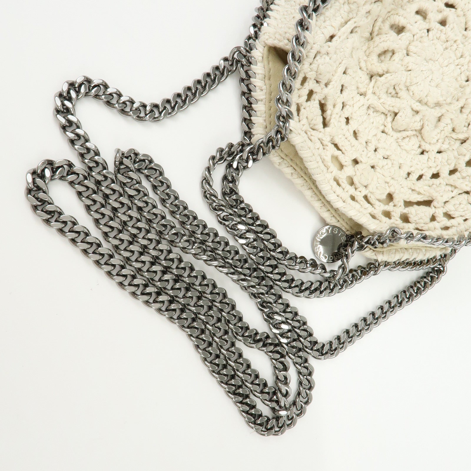 STELLA MCCARTNEY Falabella Canvas Crochet 2Way Hand Bag 391698