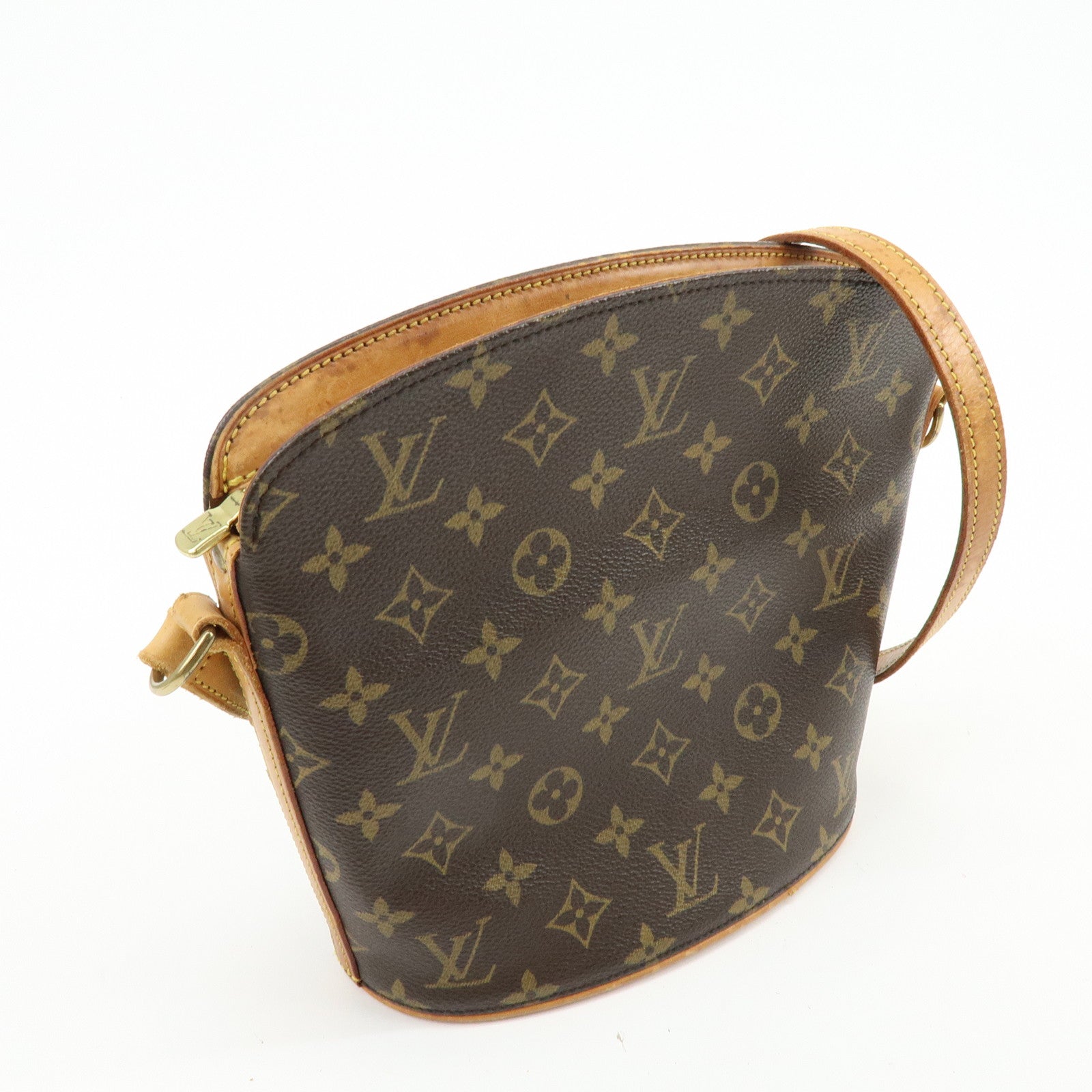 Louis Vuitton Monogram Drouot Crossbody Shoulder Bag Brown M51290