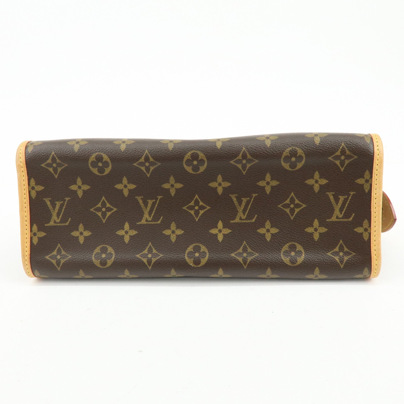 Louis Vuitton Monogram Canvas Leather Popincourt Hand Bag Brown M40009