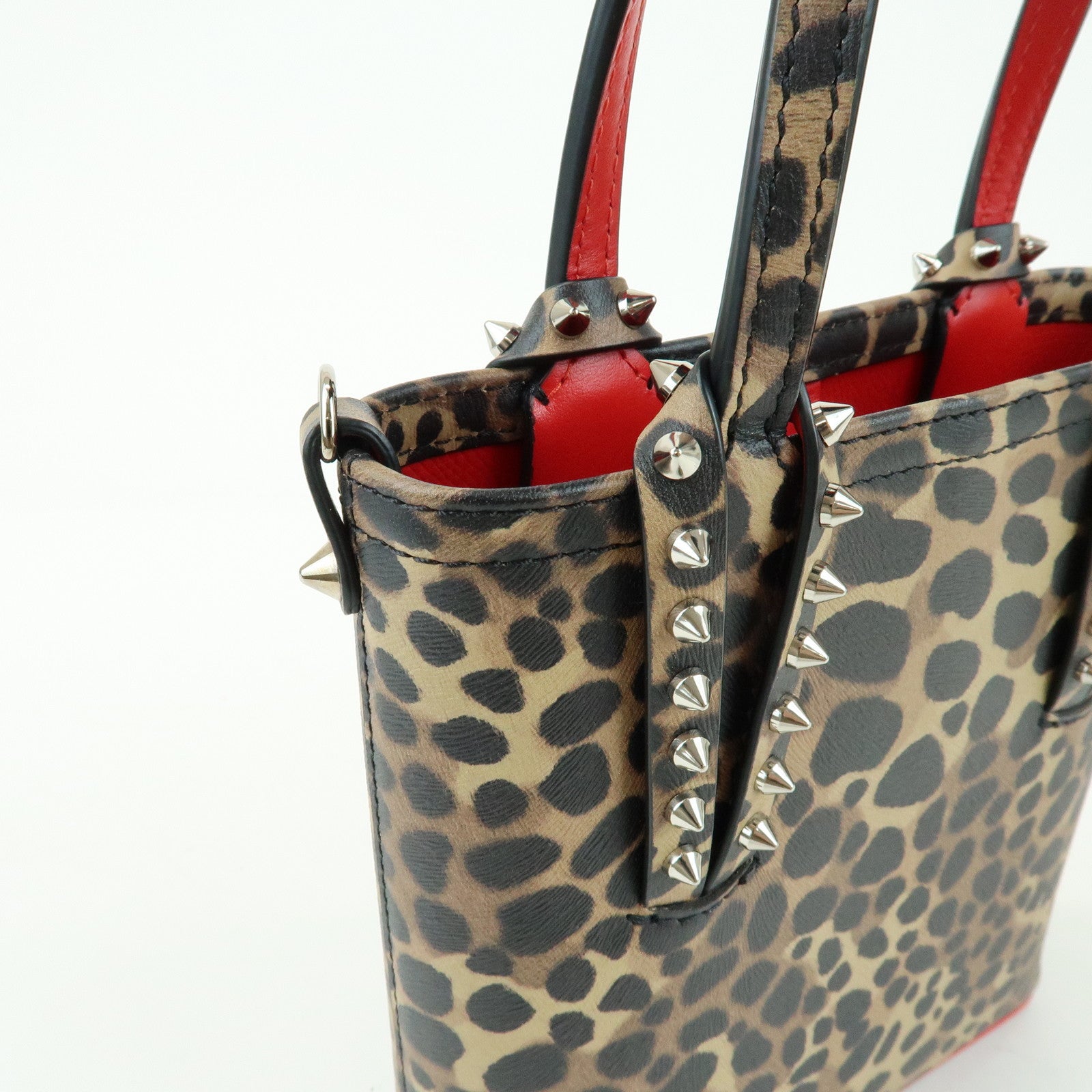 Christian Louboutin PVC Leopard 2Way Bag Hand Bag Shoulder Bag