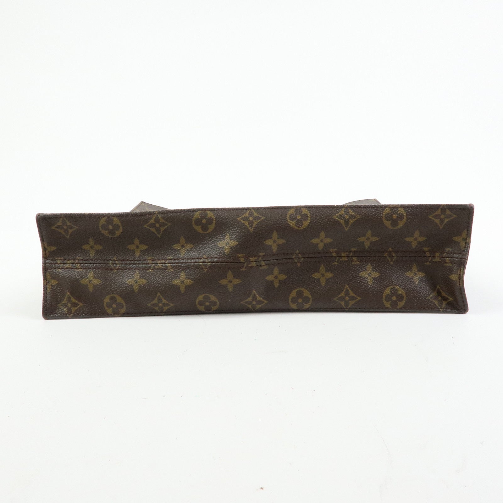 Louis Vuitton Monogram Sac Plat Tote Bag Hand Bag Brown M51140