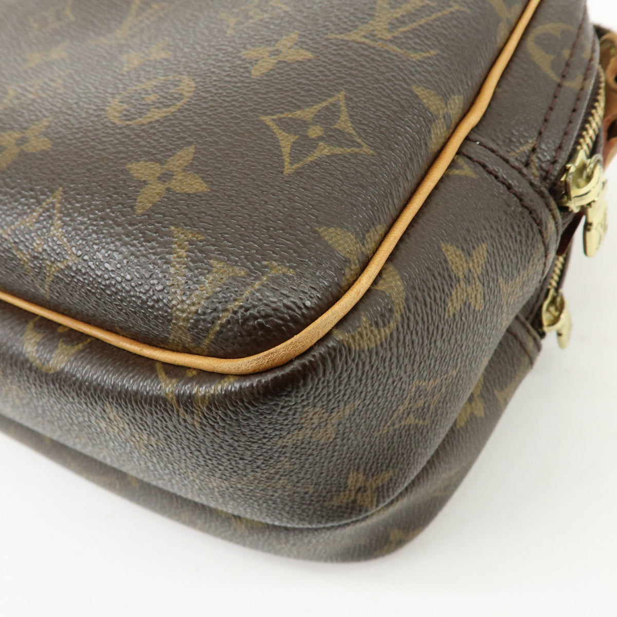 Louis Vuitton Monogram Reporter PM Shoulder Crossbody Bag Brown M45254