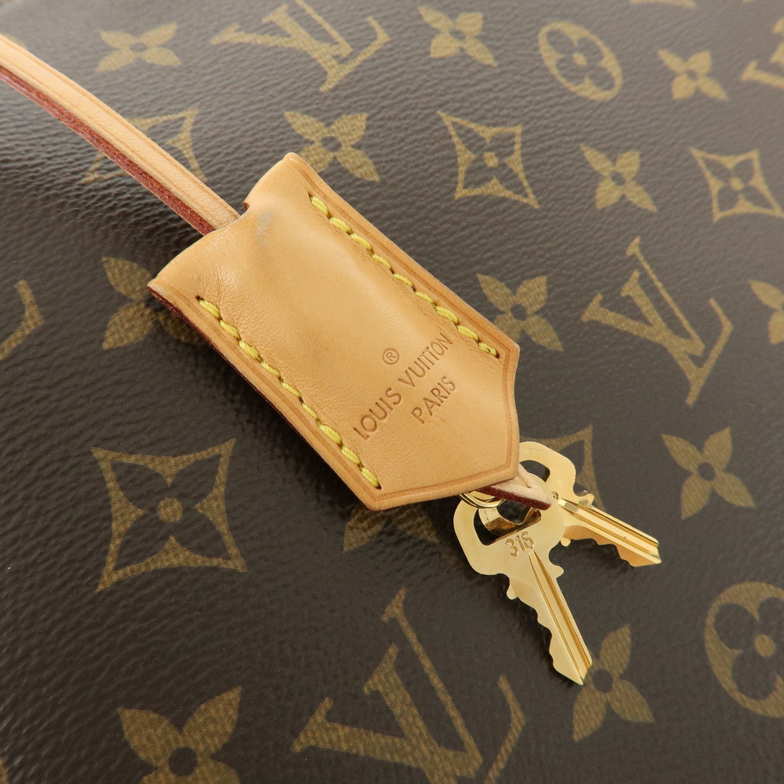 Louis Vuitton Monogram Montaigne MM 2Way Bag Hand Bag Brown M41056