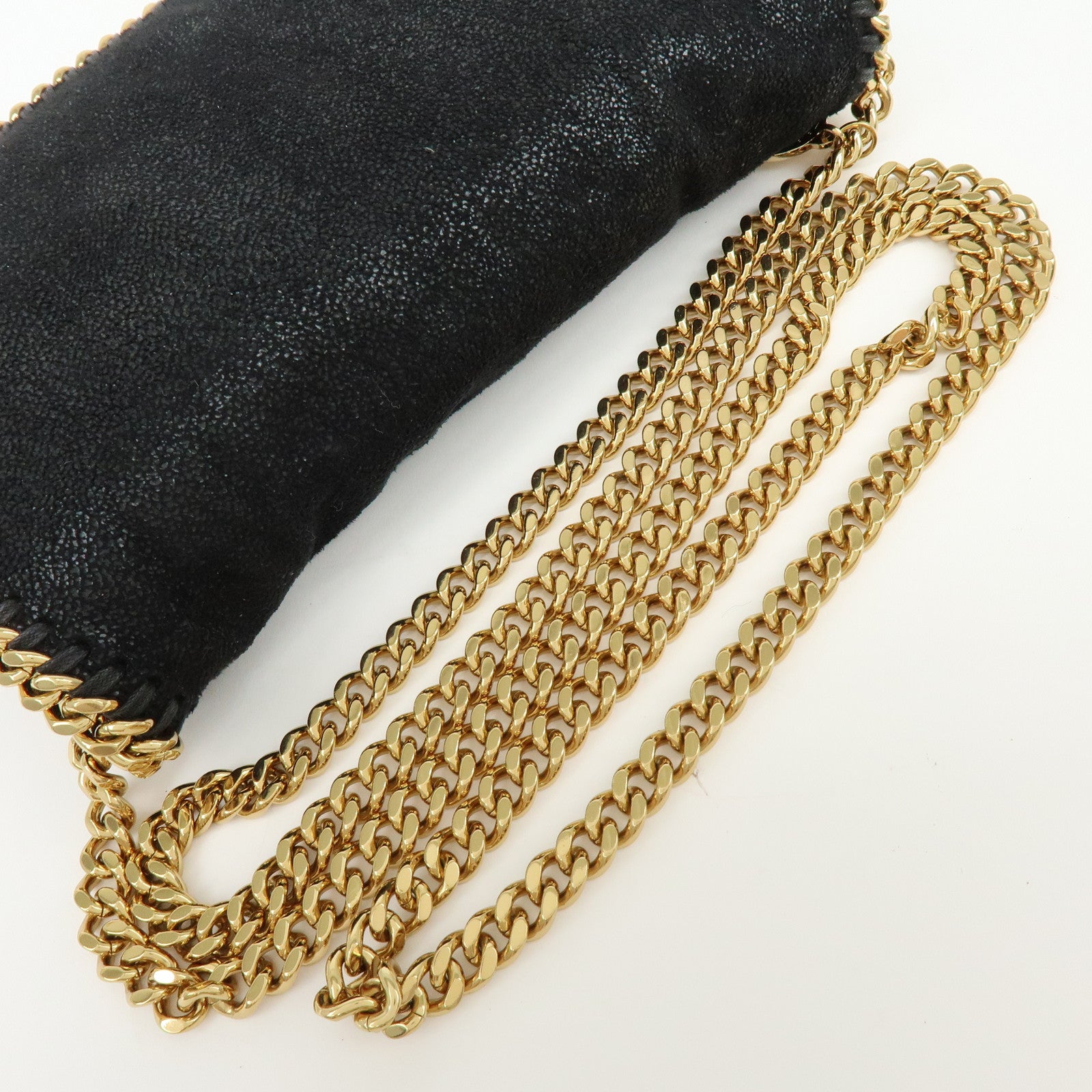 STELLA MCCARTNEY Falabella Faux Leather Shoulder Bag Black 495150