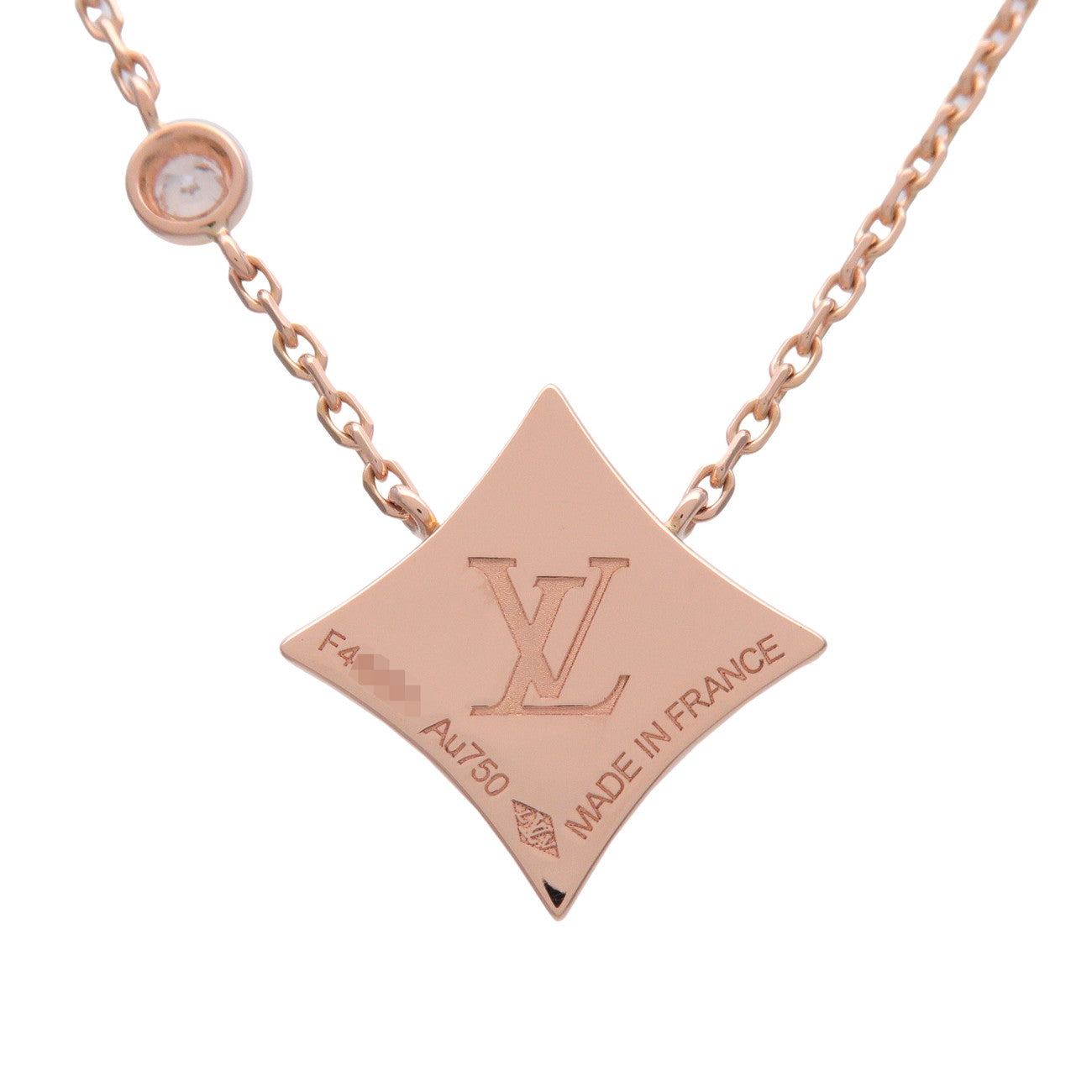 Louis Vuitton Pendant Color Blossom BB 1PDiamond Necklace K18 PG Q93892