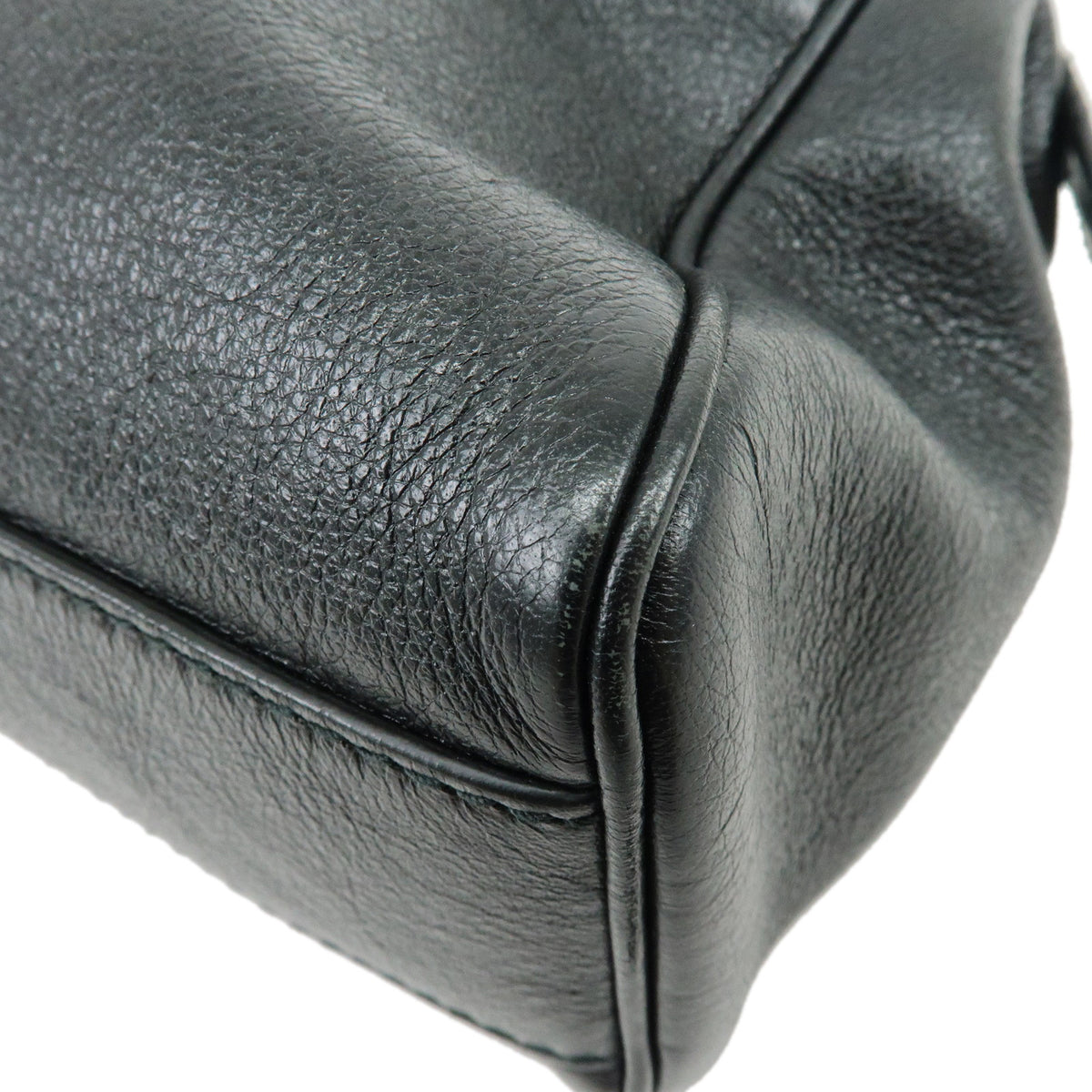 GUCCI Rebelle Double G Leather 2Way Bag Hand Shoulder Bag Black 516459