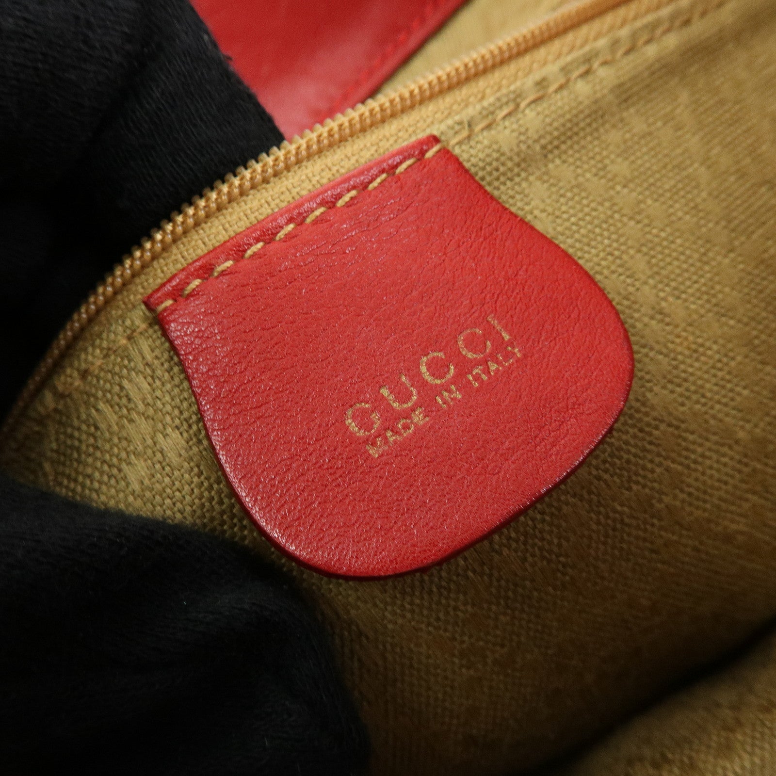 Gucci Bamboo Leather Backpack Rucksack Red 003・2058・0016