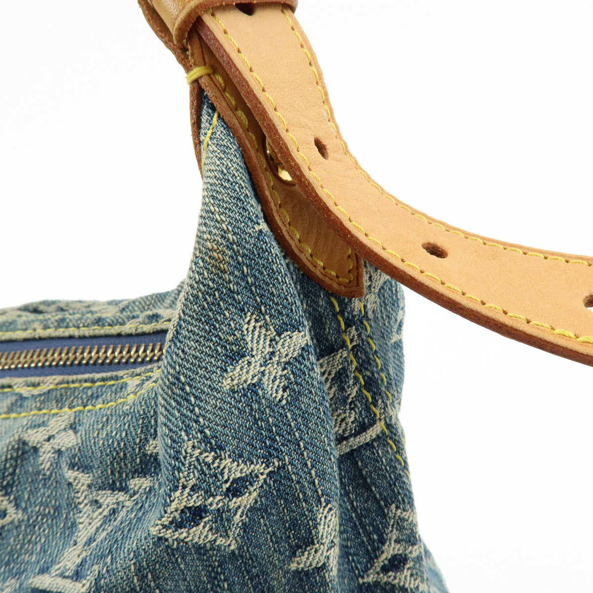 Louis Vuitton Monogram Denim Baggy GM Shoulder Bag Blue M95048