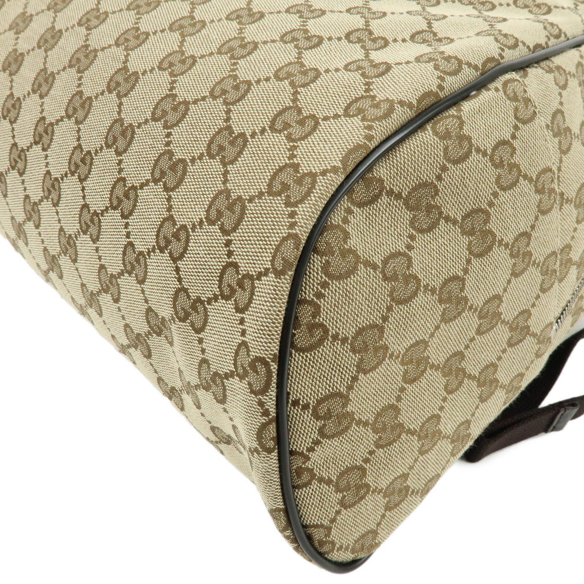 GUCCI GG Canvas Leather Backpack Rucksack Brown 449906