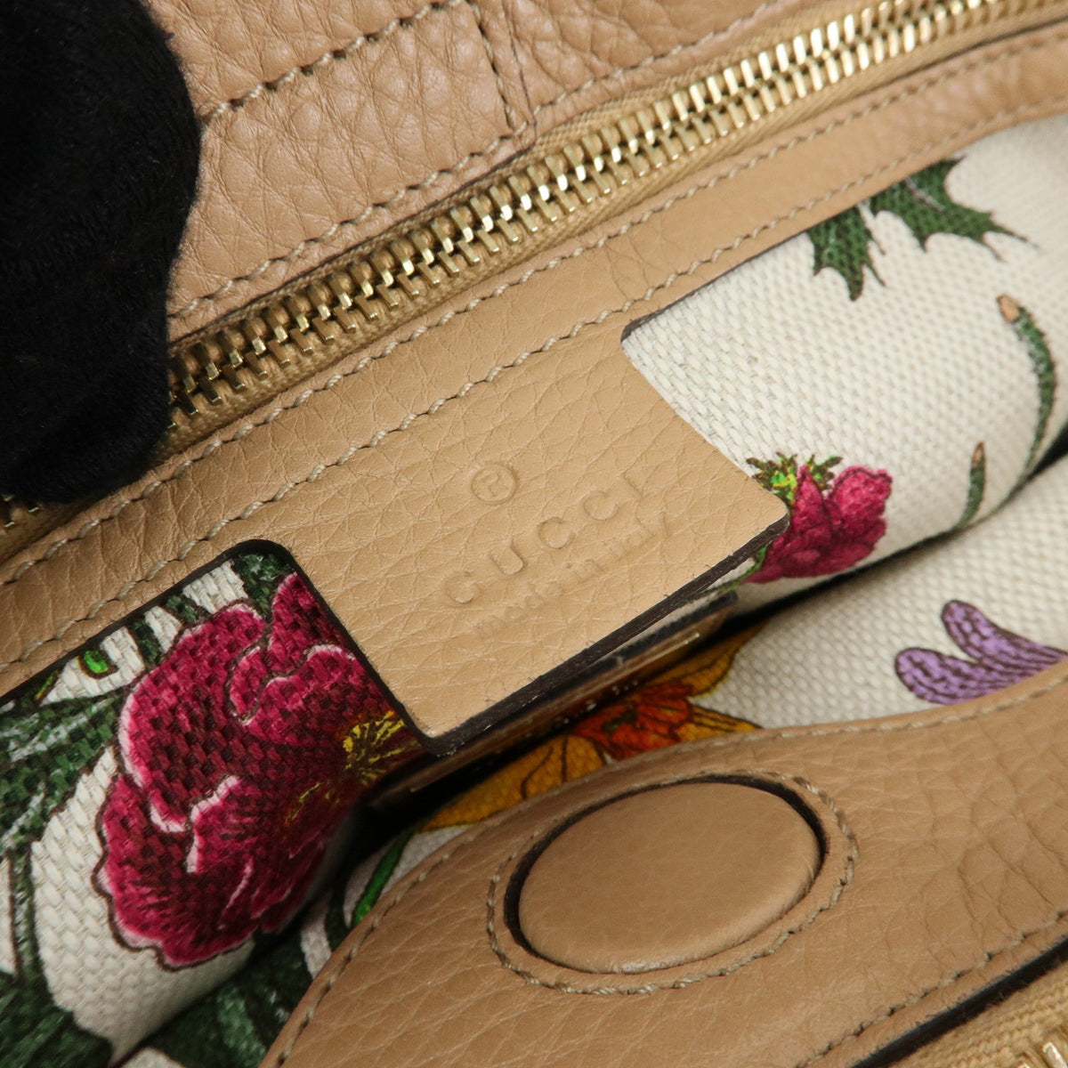 GUCCI Bamboo Shopper Medium 2Way Bag Shoulder Bag Hand Bag Beige 323660
