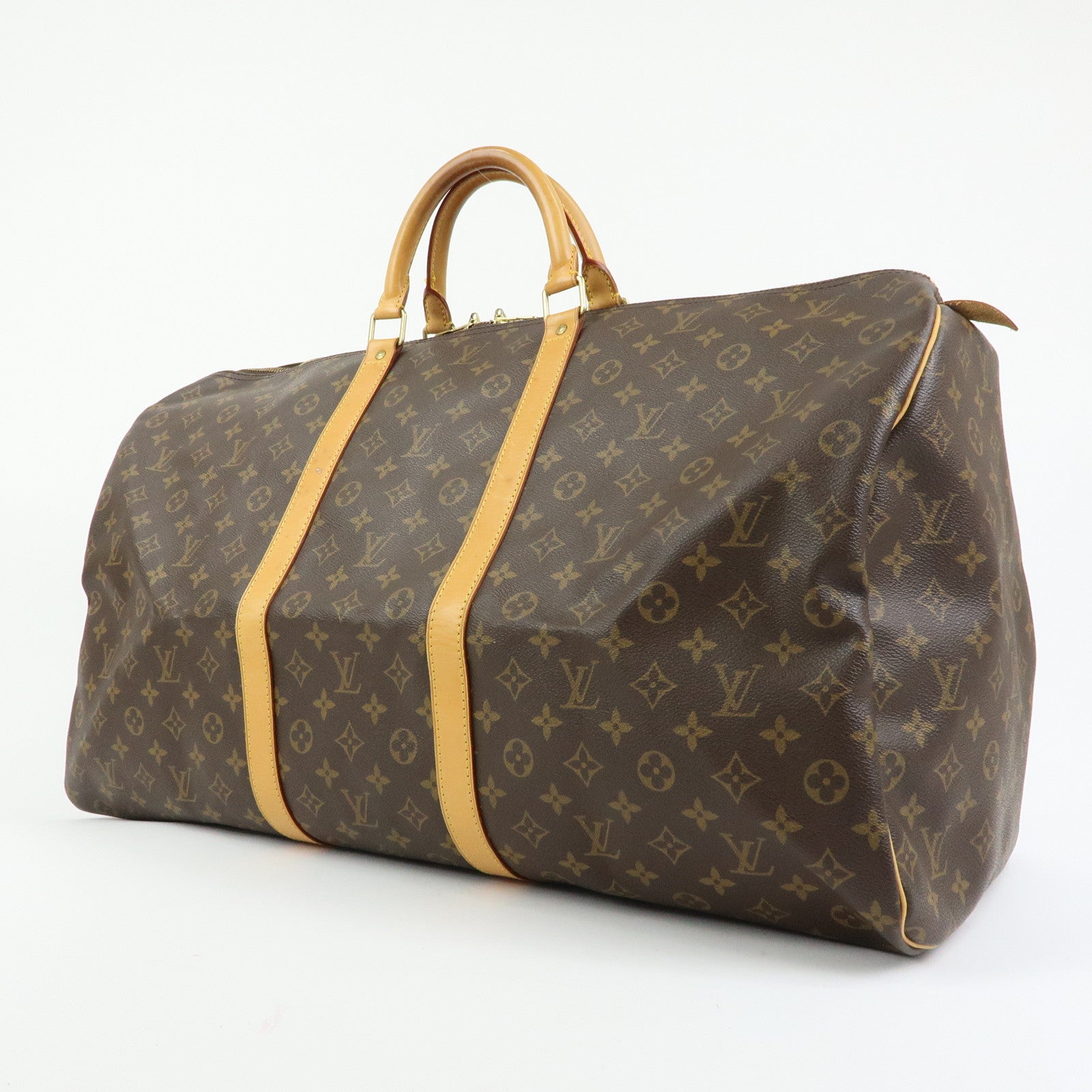 Louis Vuitton Monogram Keep All 60 Boston Bag Brown M41422
