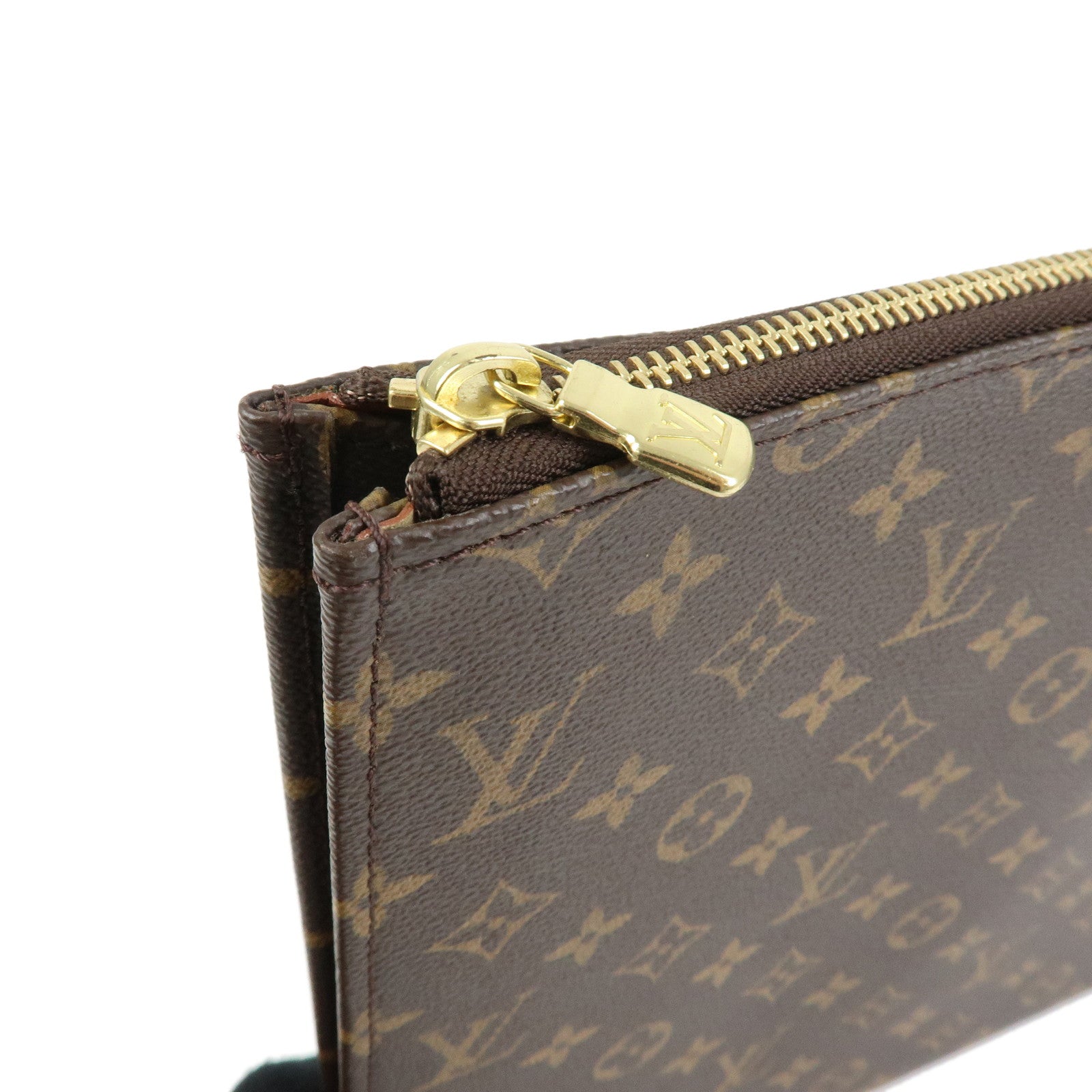Louis Vuitton Monogram Posh Documents Clutch Bag Brown M53456